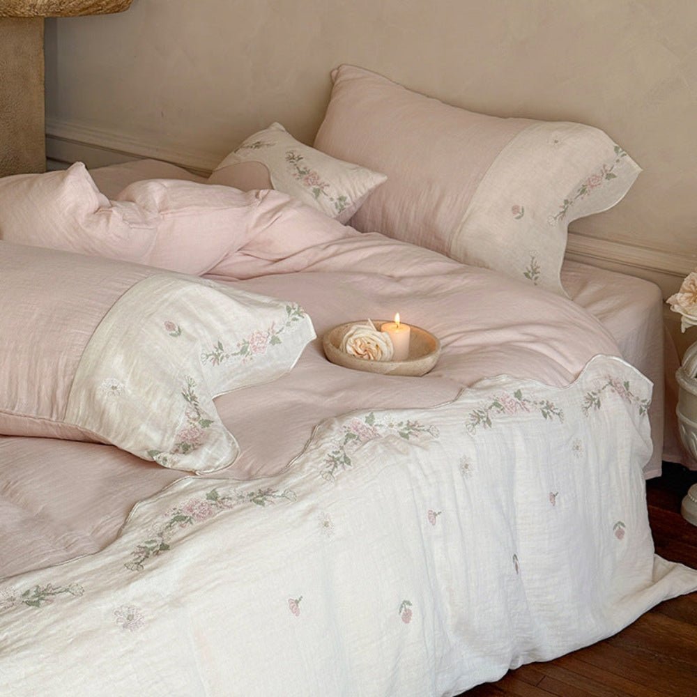 Maeve Floral Double Gauze Bedding Bundle - Ever Lasting