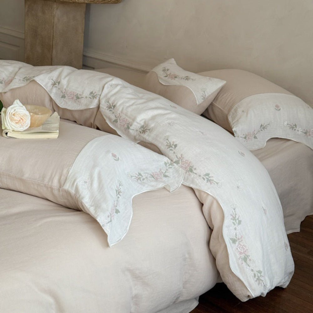 Maeve Floral Double Gauze Bedding Bundle - Ever Lasting