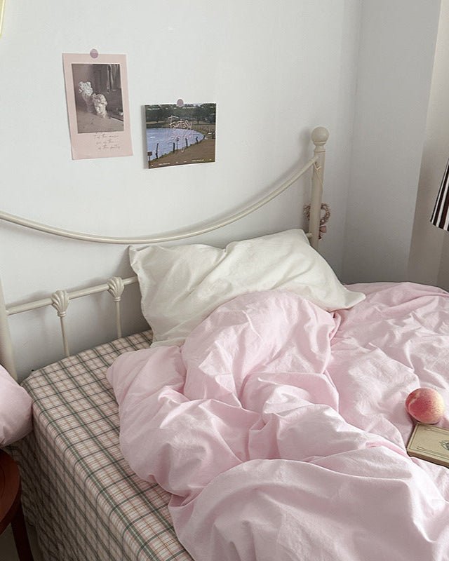 Maisie Soft Pink Plaid Bedding Bundle - Ever Lasting