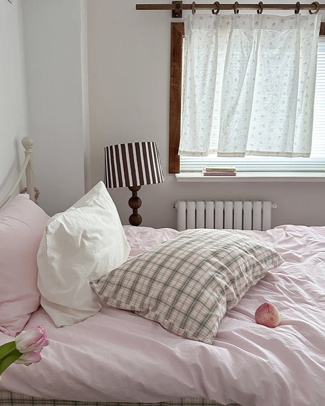 Maisie Soft Pink Plaid Bedding Bundle - Ever Lasting