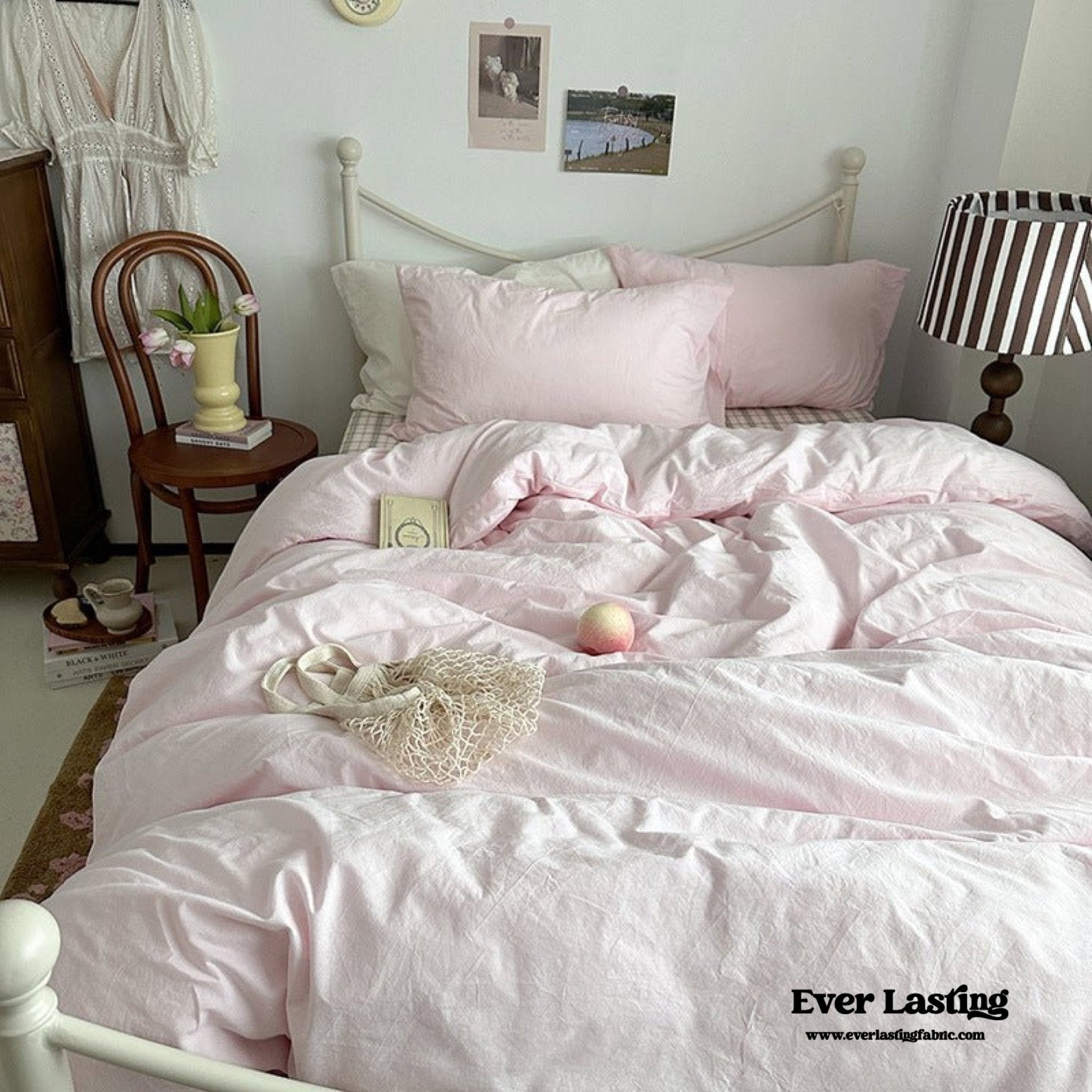 Maisie Soft Pink Plaid Bedding Set - Ever Lasting