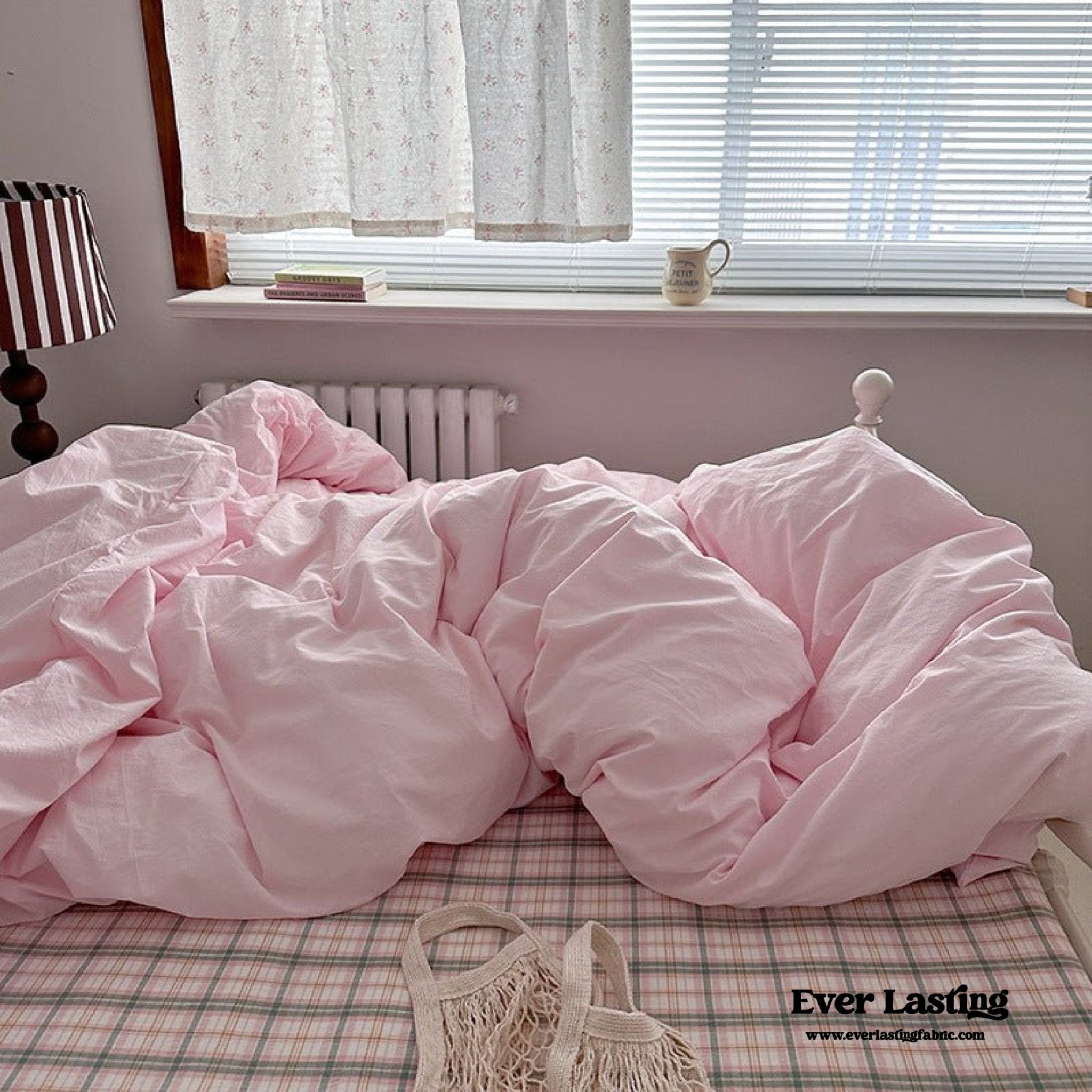 Maisie Soft Pink Plaid Bedding Set - Ever Lasting