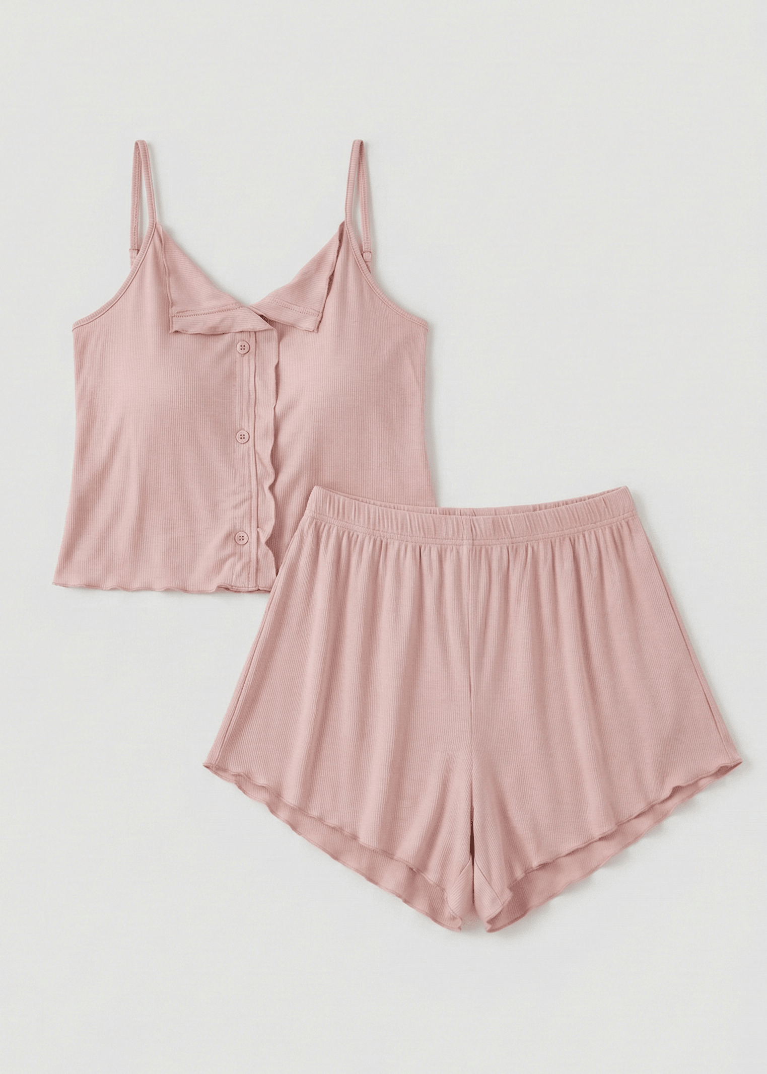 - Ever Lasting - Marlowe Sling V - Neck Pajama Set / White - Pajamas - Ever Lasting