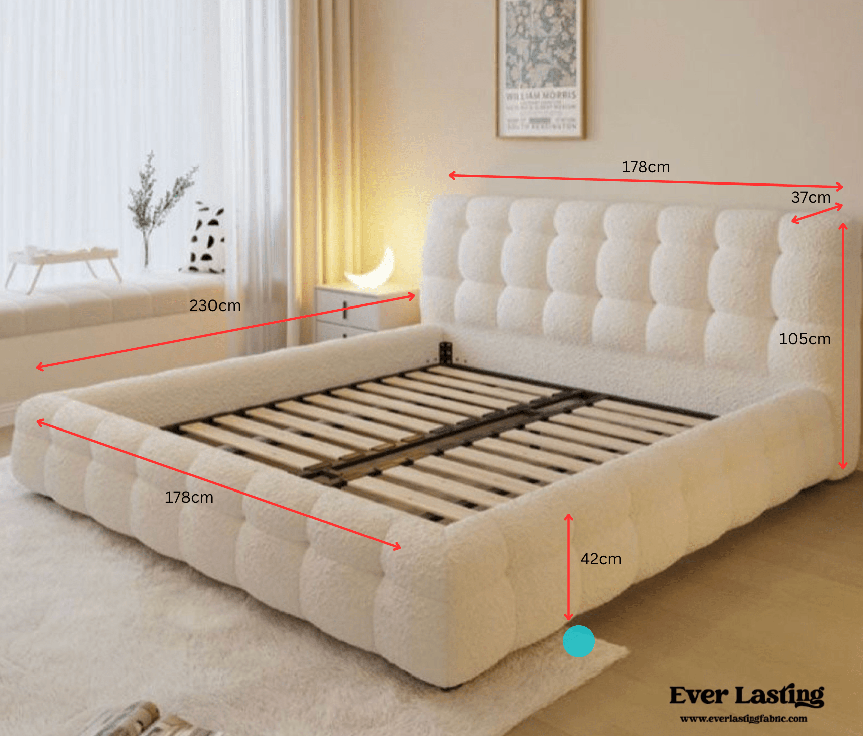 - Ever Lasting - Marshmallow Bed Frame - Bed Frame - Ever Lasting