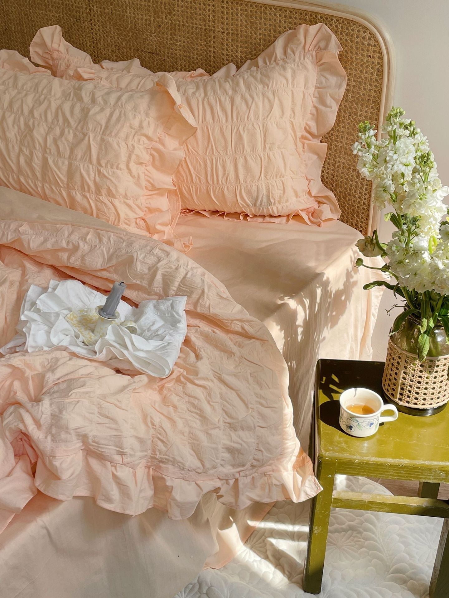 - Ever Lasting - Marshmallow Puff Ruffle Bedding Bundle - Bedding Bundle - Ever Lasting