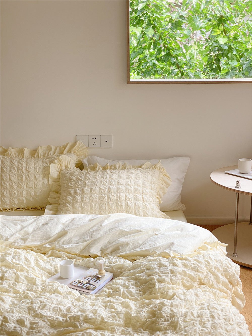 - Ever Lasting - Marshmallow Puff Ruffle Bedding Bundle - Bedding Bundle - Ever Lasting