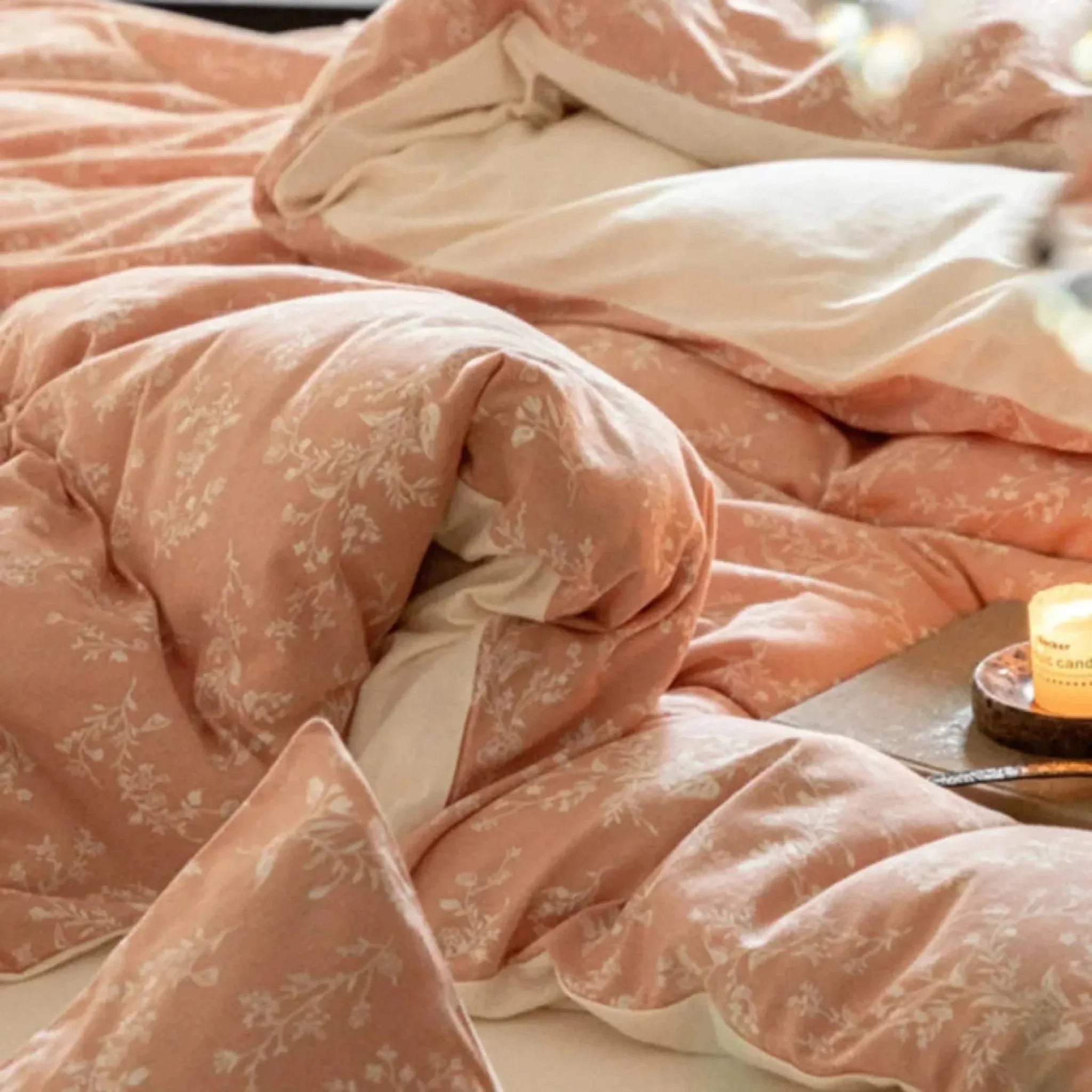 Mathilde Flower Field Jersey Knit Bedding Set / Pink - Ever Lasting