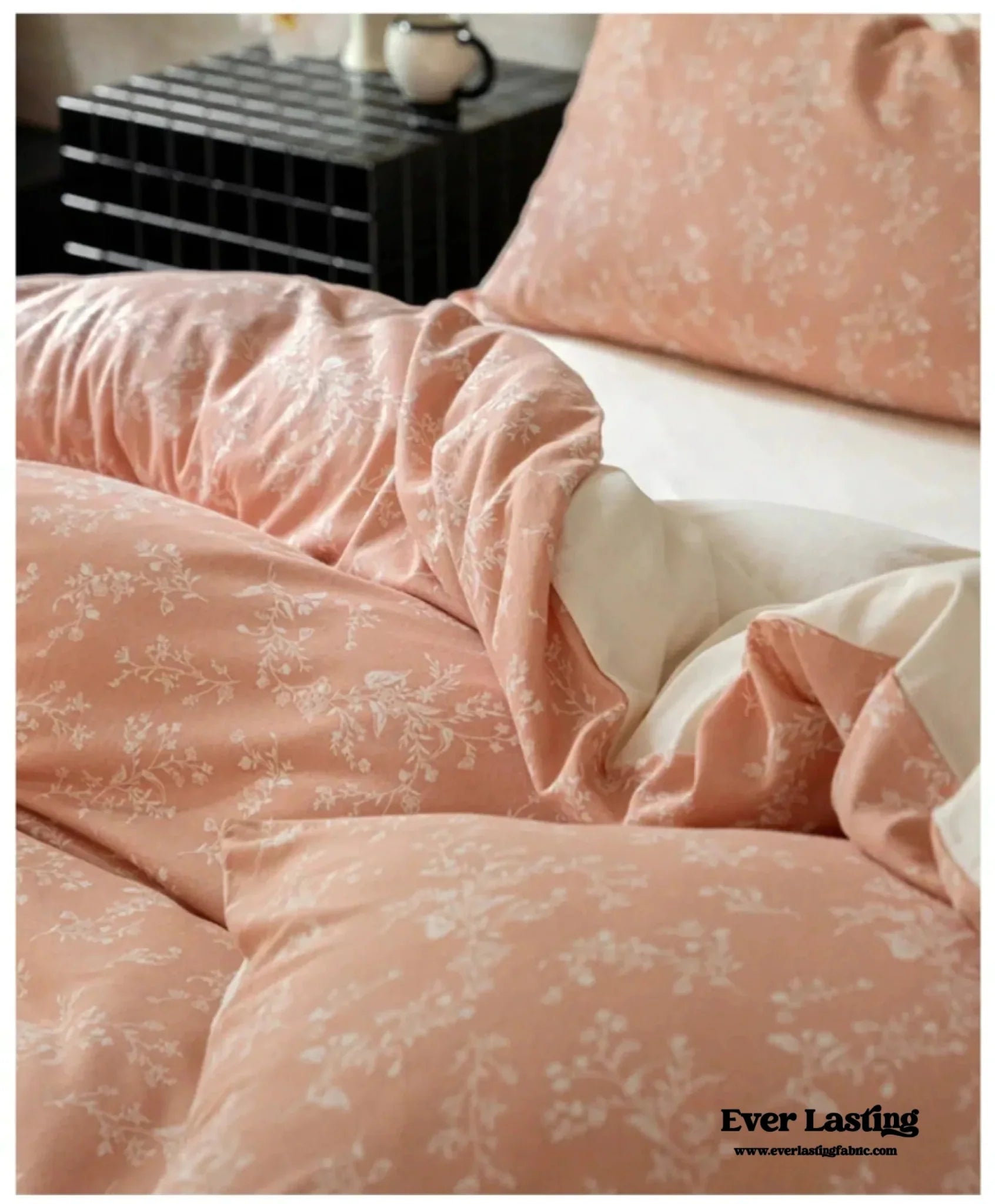 Mathilde Flower Field Jersey Knit Bedding Set / Pink - Ever Lasting