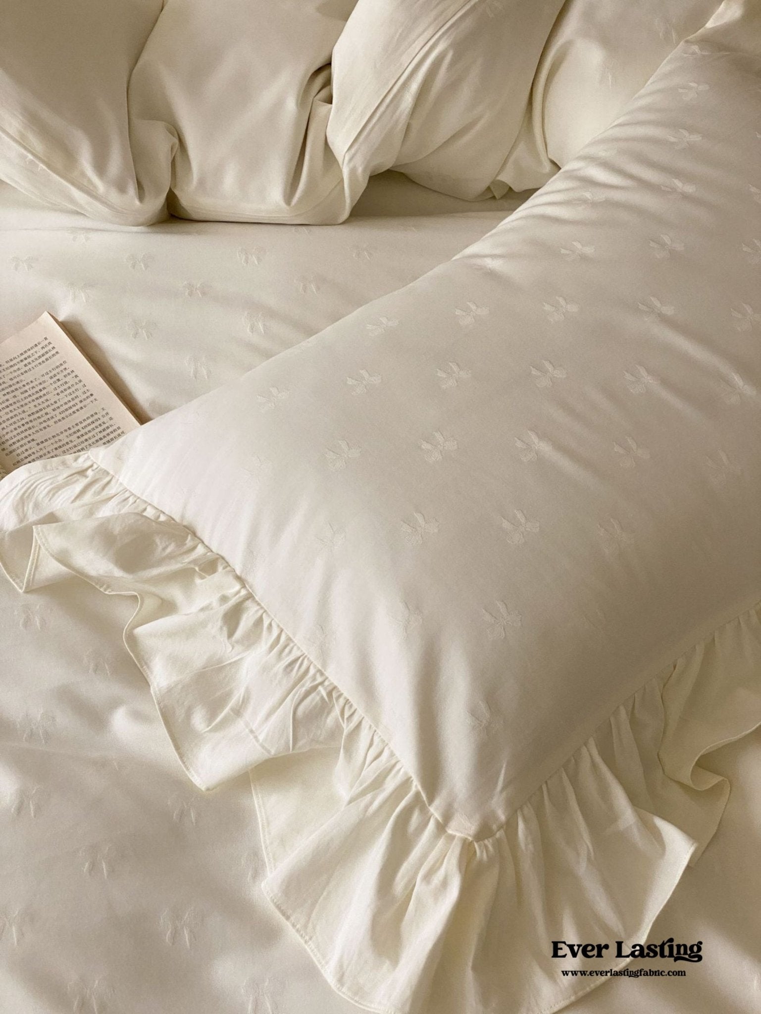 Milena Ribbon Bow Ruffle Bedding Bundle - Ever Lasting