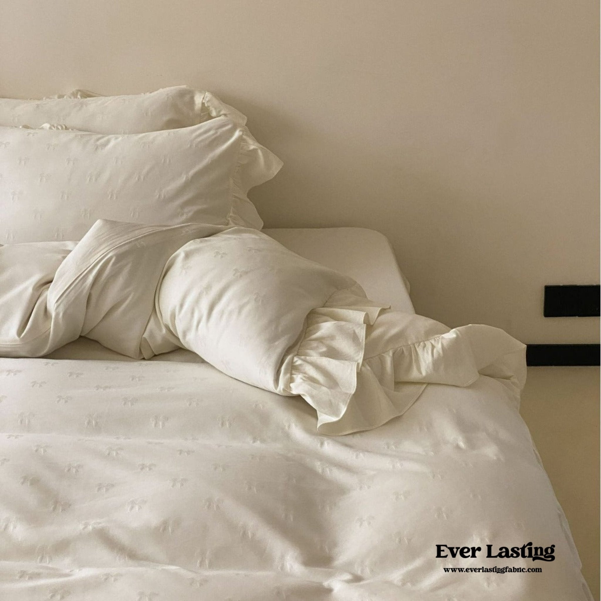 Milena Ribbon Bow Ruffle Bedding Bundle - Ever Lasting