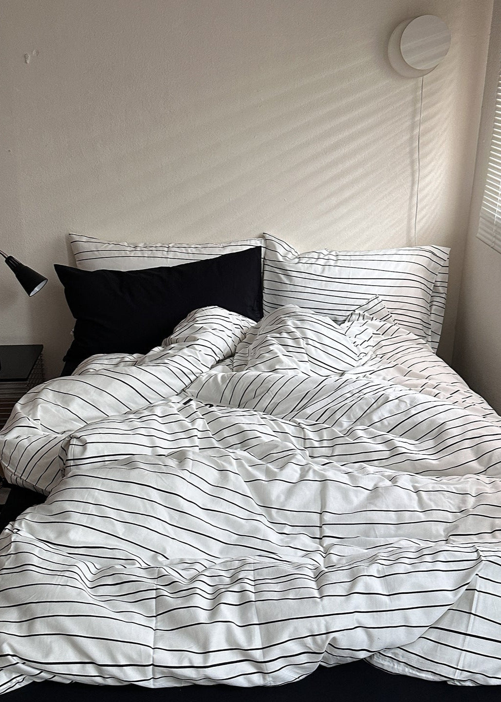 Miles Striped Bedding Set / Mix & Match Black - Ever Lasting