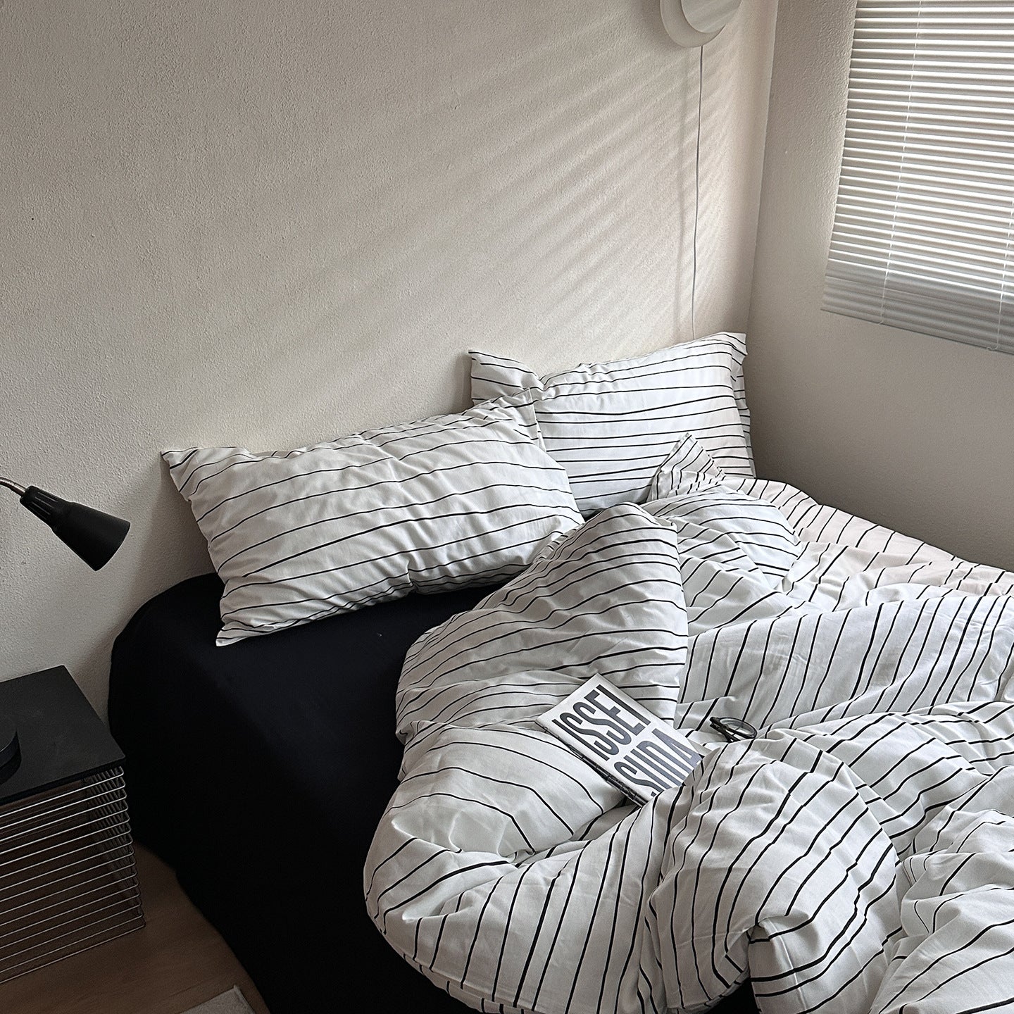 Miles Striped Bedding Set / Mix & Match Black - Ever Lasting