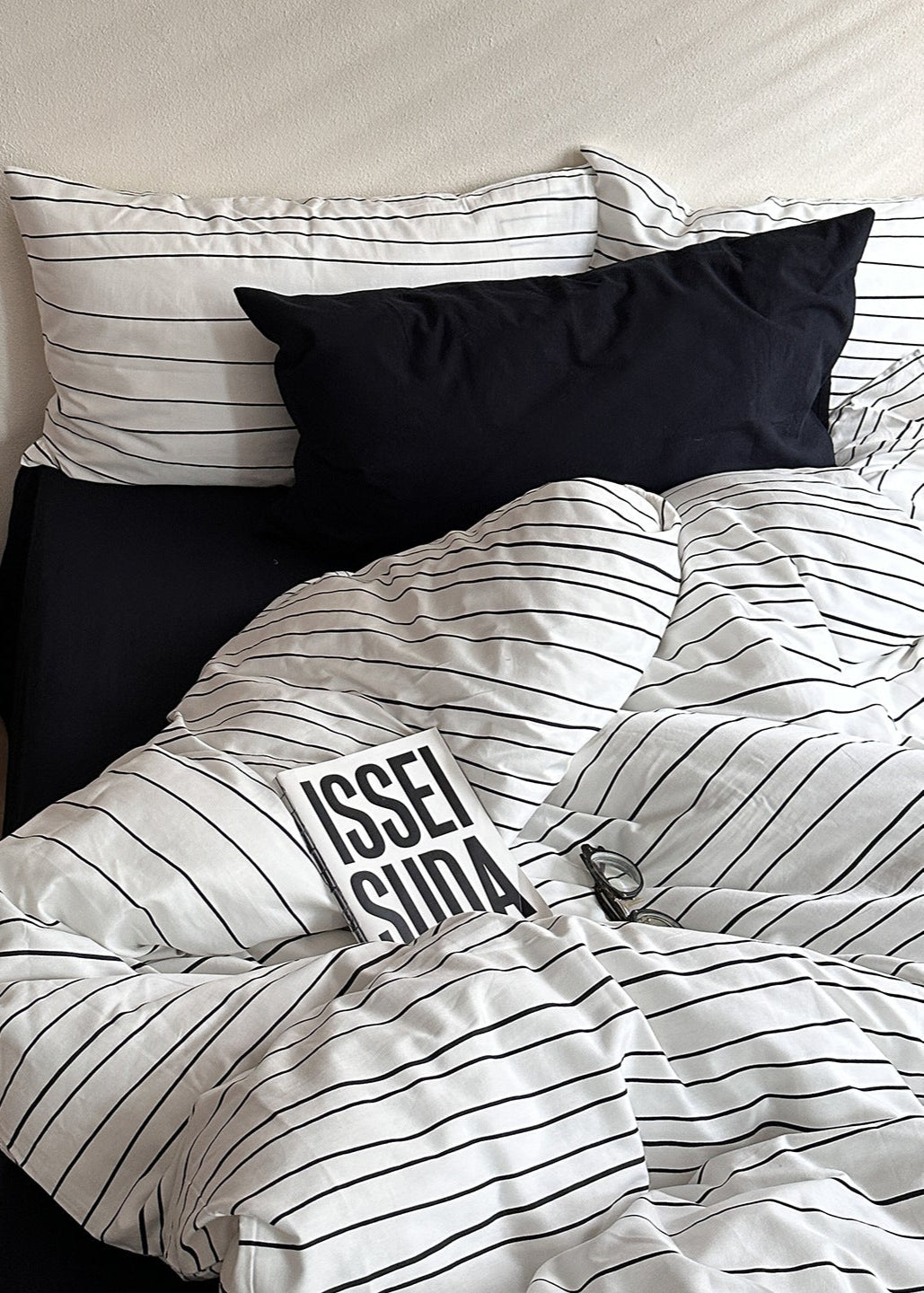 Miles Striped Bedding Set / Mix & Match Black - Ever Lasting