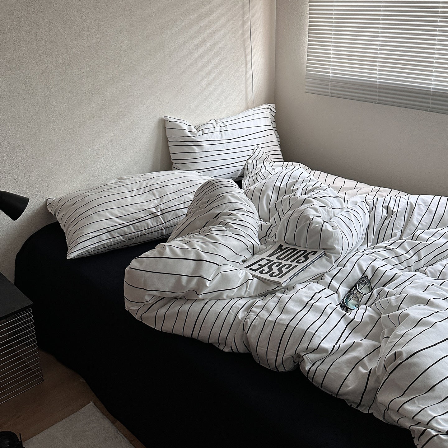 Miles Striped Bedding Set / Mix & Match Black - Ever Lasting