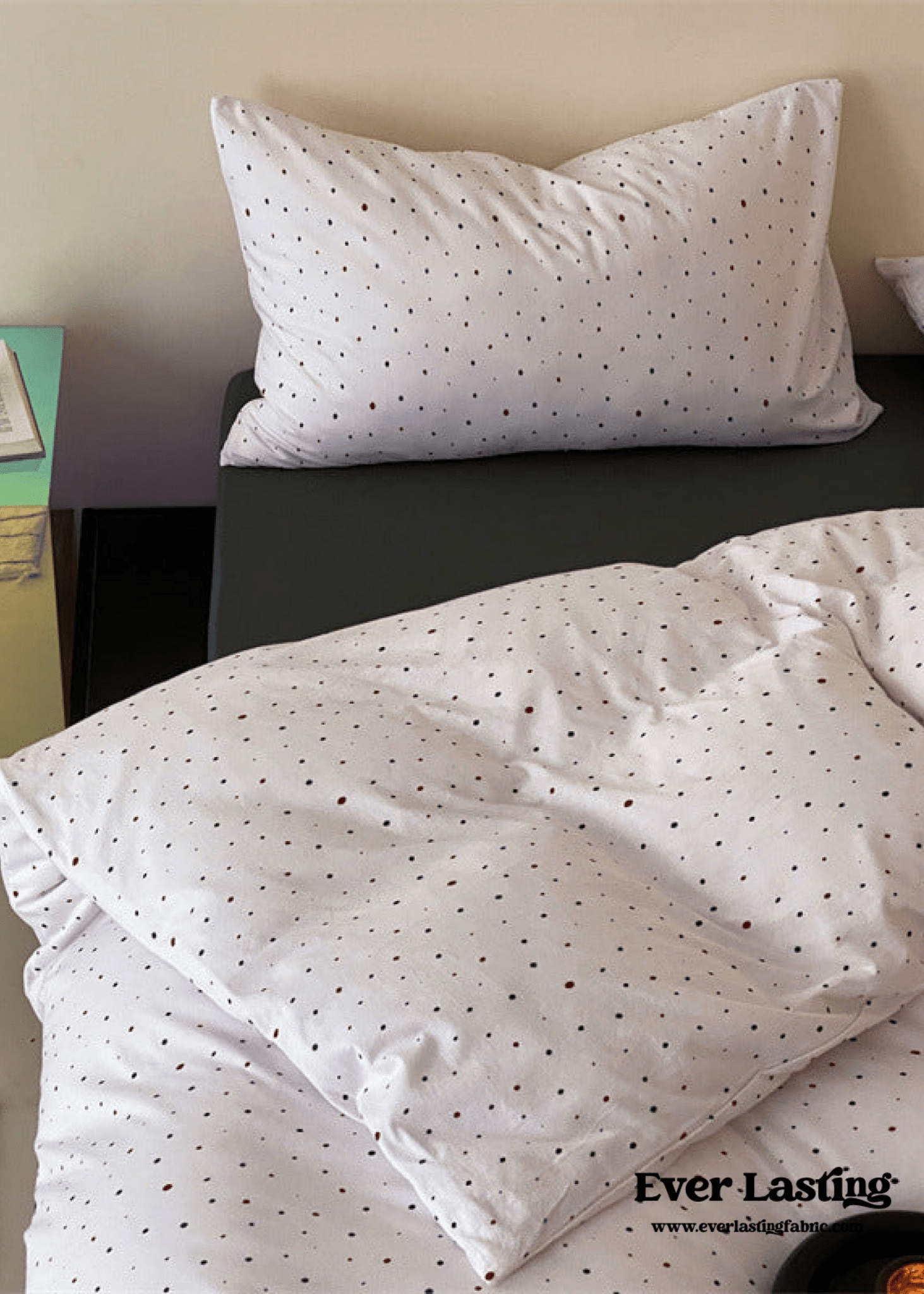 Mini Polka Dot Jersey Knit Bedding Set / White - Ever Lasting