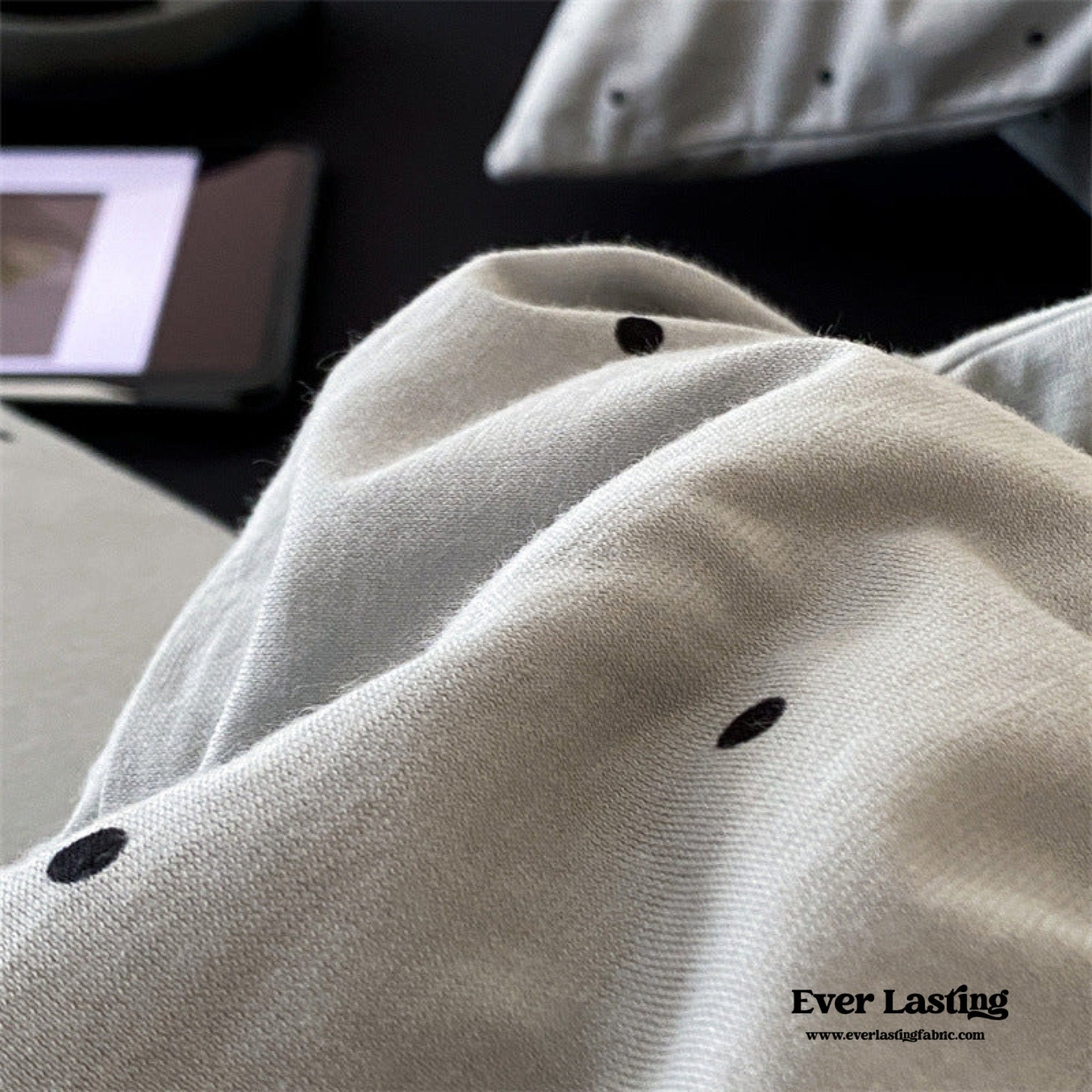 Mini Polka Dot Jersey Knit Bedding Set / White - Ever Lasting