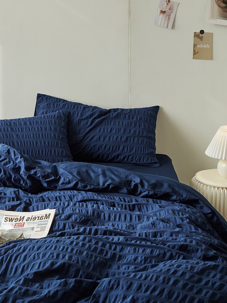 - Ever Lasting - Minimal Bubble Textured Bedding Set / Beige - Bedding Set - Ever Lasting