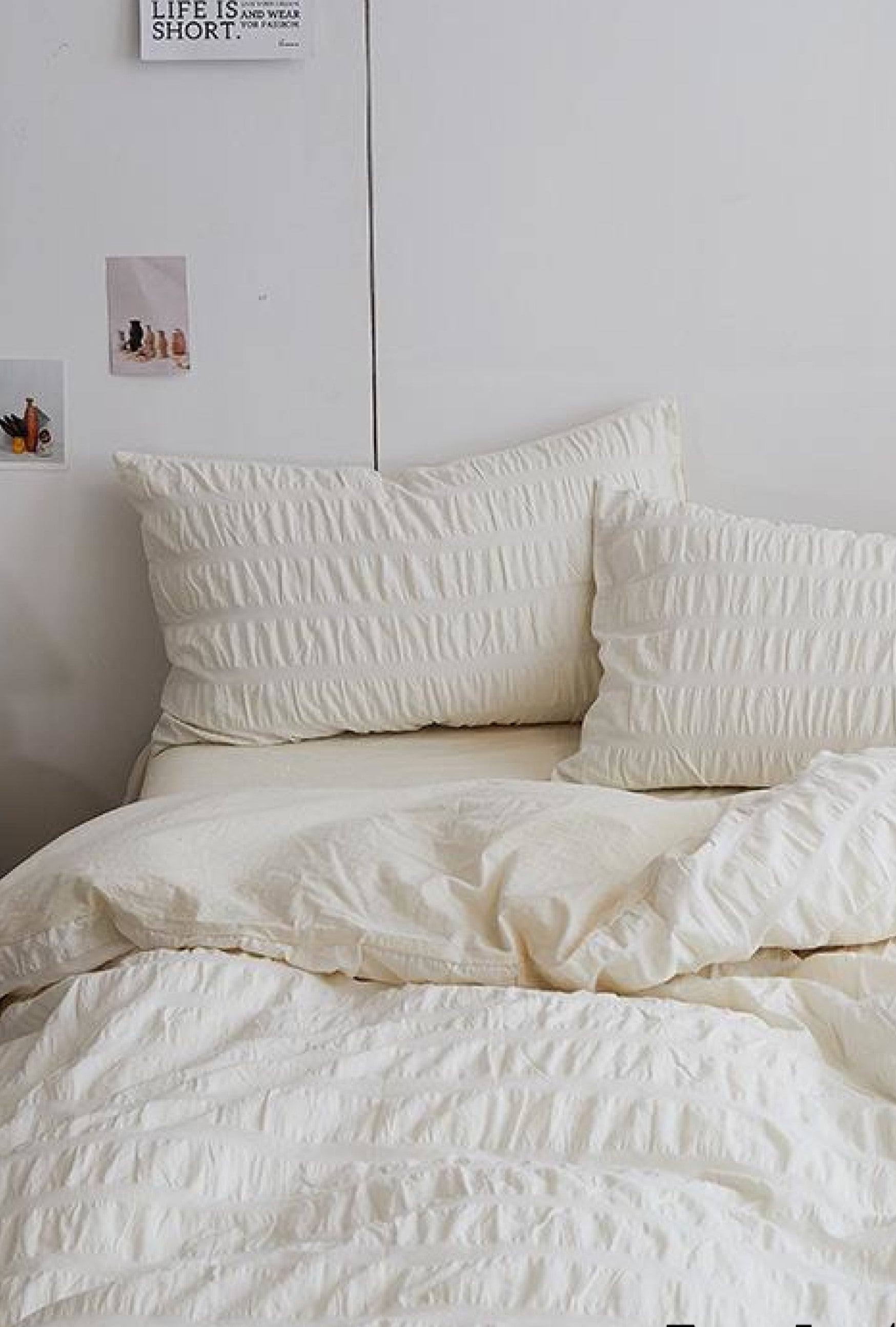 - Ever Lasting - Minimal Bubble Textured Bedding Set / Blue - Bedding Set - Ever Lasting