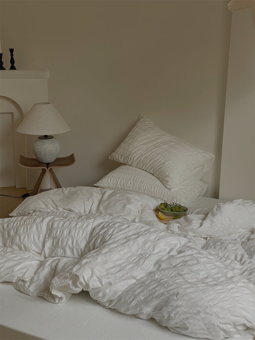 - Ever Lasting - Minimal Bubble Textured Bedding Set / Blue - Bedding Set - Ever Lasting