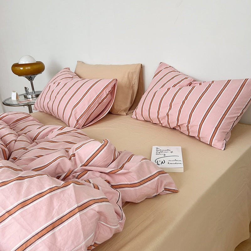 - Ever Lasting - Minimal Stripe Bedding Set / Green - Bedding Set - Ever Lasting