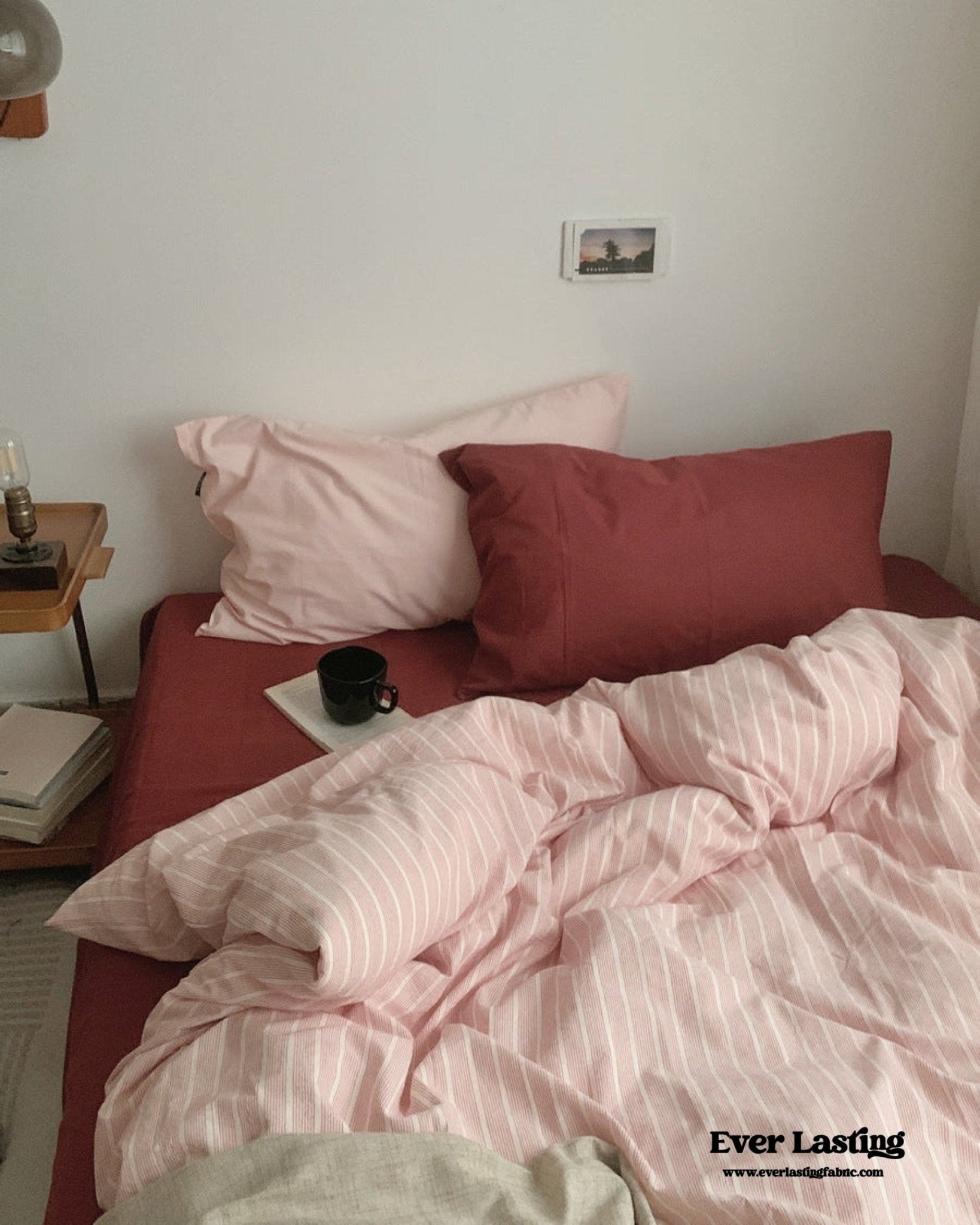 Minimalist Pink Striped Bedding Bundle - Ever Lasting