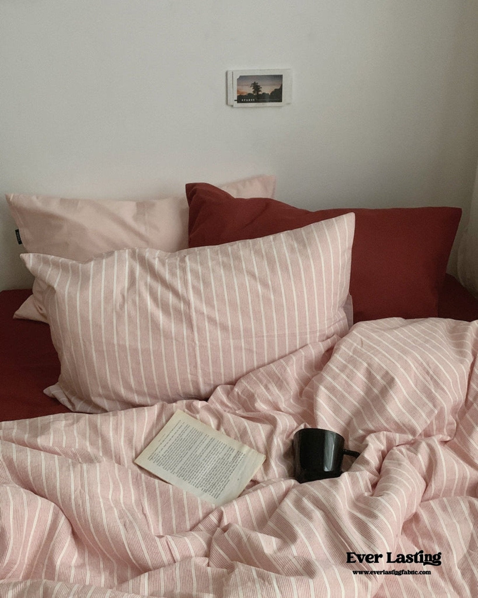 Minimalist Pink Striped Bedding Bundle - Ever Lasting