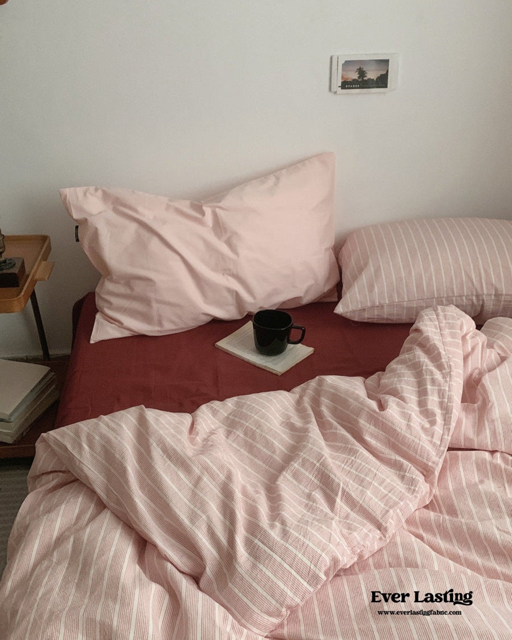 Minimalist Pink Striped Bedding Bundle - Ever Lasting