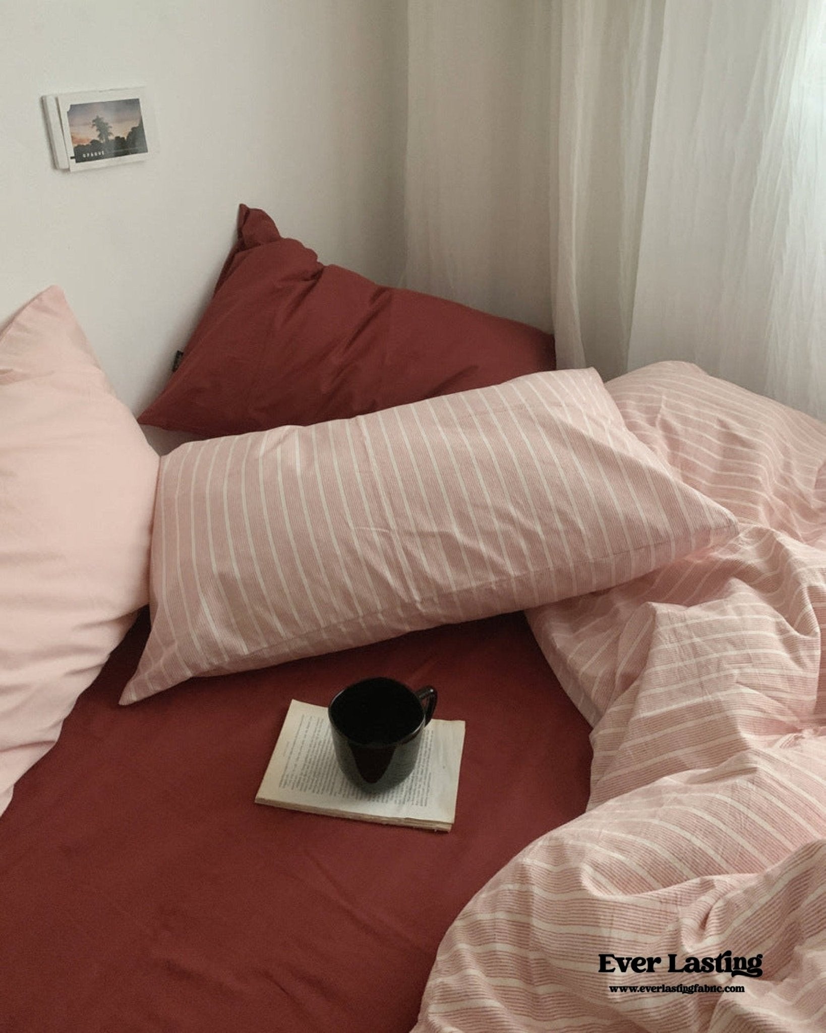 Minimalist Pink Striped Bedding Set - Ever Lasting