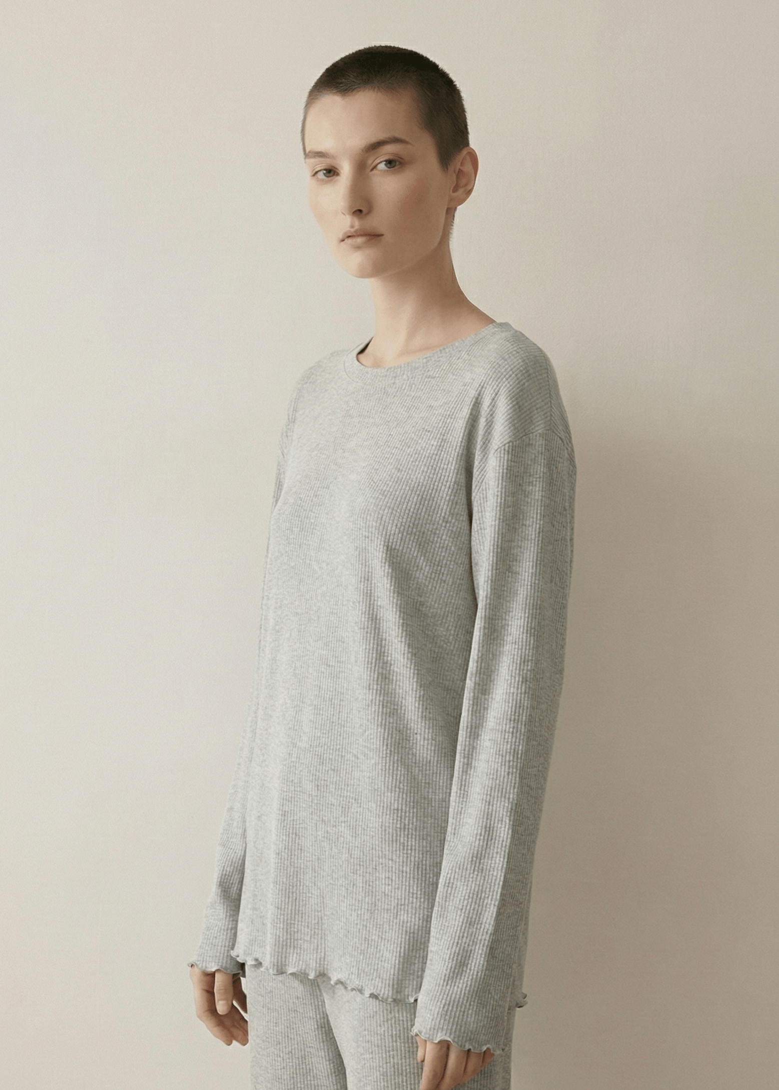 - Ever Lasting - Mira Soft Brushed Knit Lounge Set / Deep Charcoal Gray - Pajamas - Ever Lasting