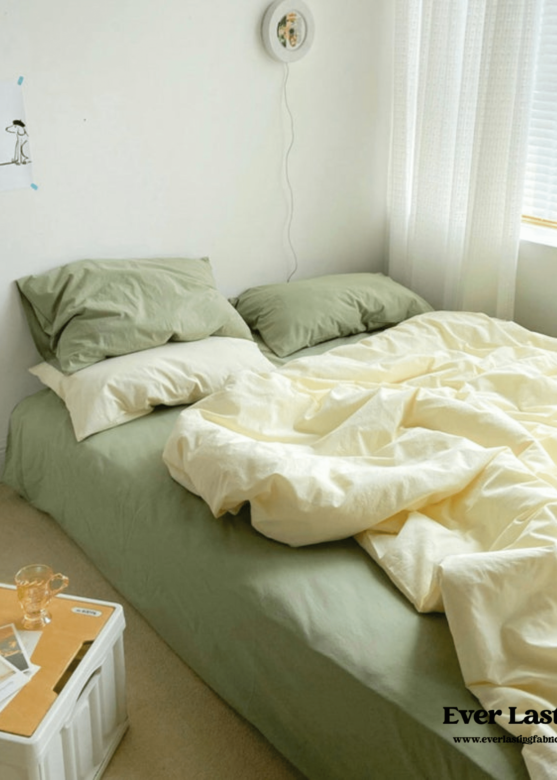 - Ever Lasting - Mixed Color Bedding Set / Green + Yellow - Bedding Set - Ever Lasting