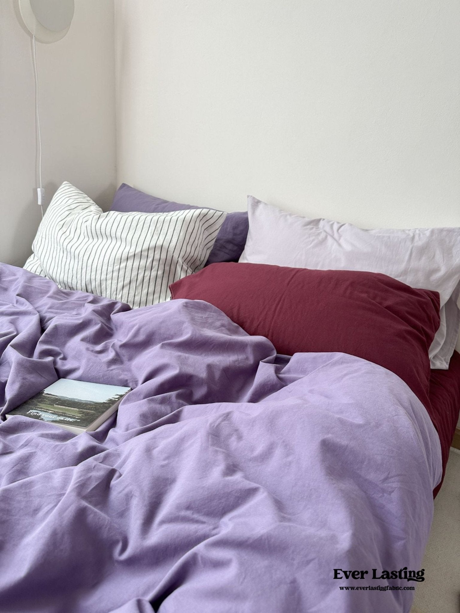 Mixed Color Berry Crush Washed Cotton Bedding Bundle - Ever Lasting
