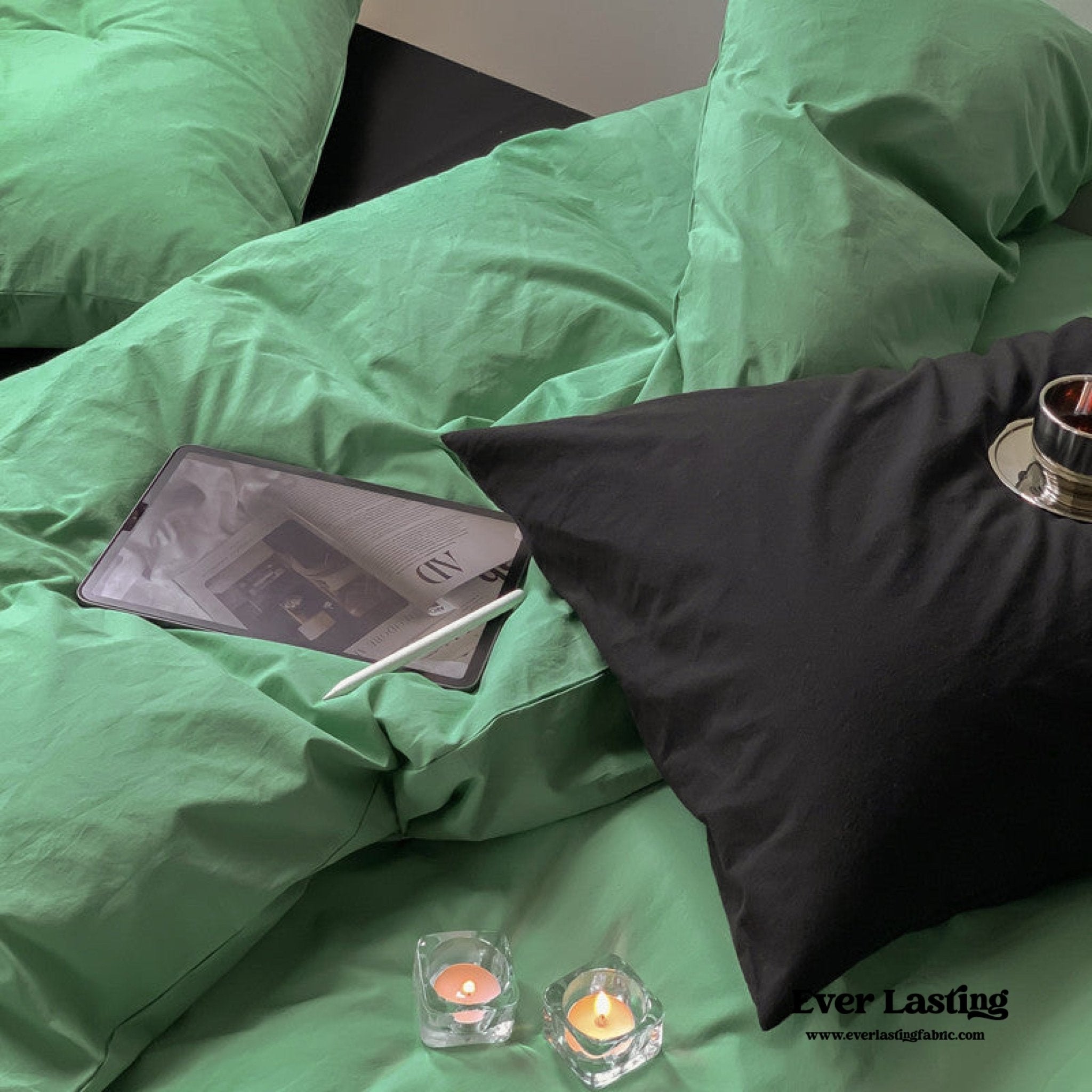 Mixed Color Maximalist Bedding Set / Purple + Black - Ever Lasting