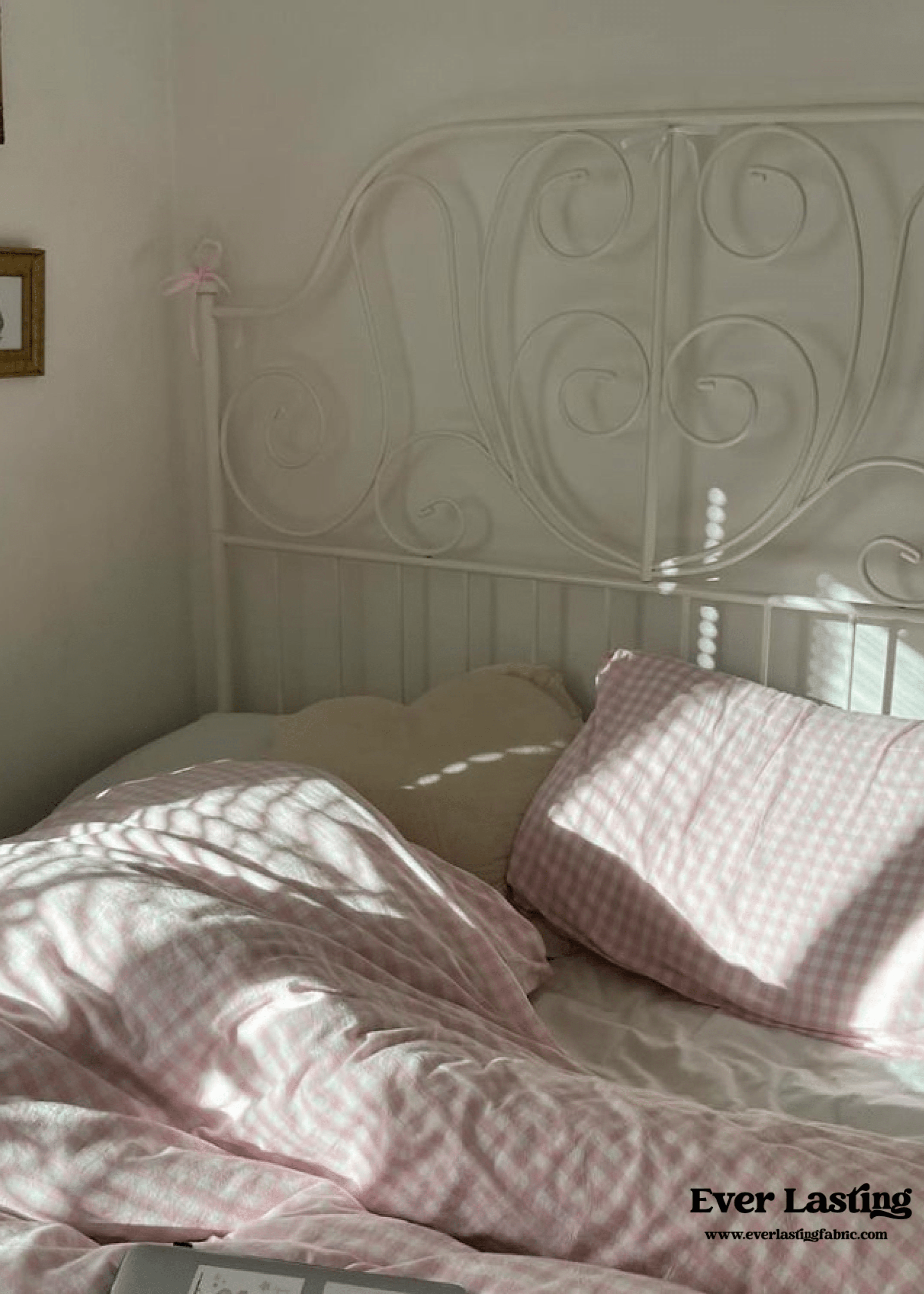 - Ever Lasting - Mixed Gingham Bedding Set / Pink + Yellow - Bedding Set - Ever Lasting