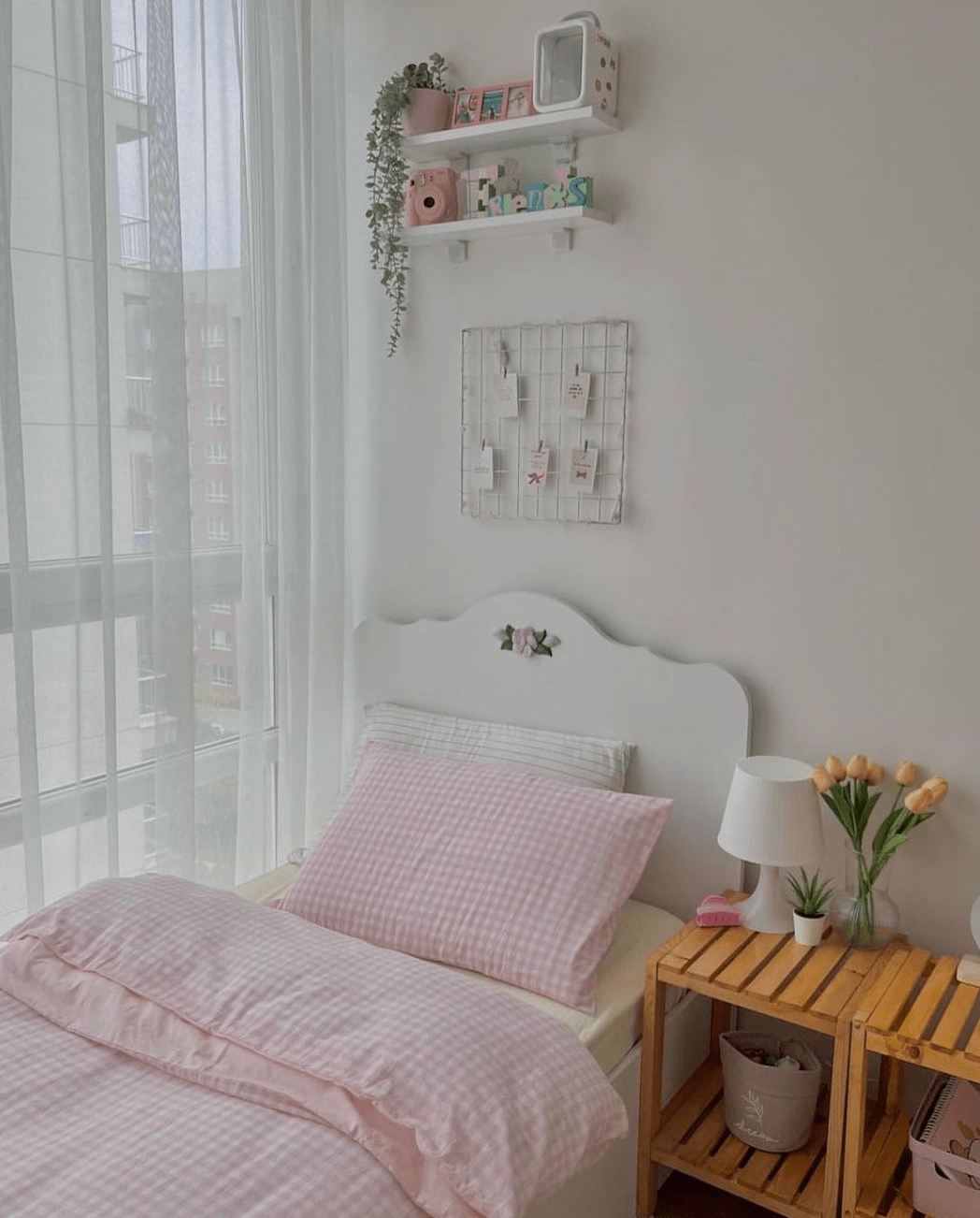 - Ever Lasting - Mixed Gingham Bedding Set / Pink + Yellow - Bedding Set - Ever Lasting