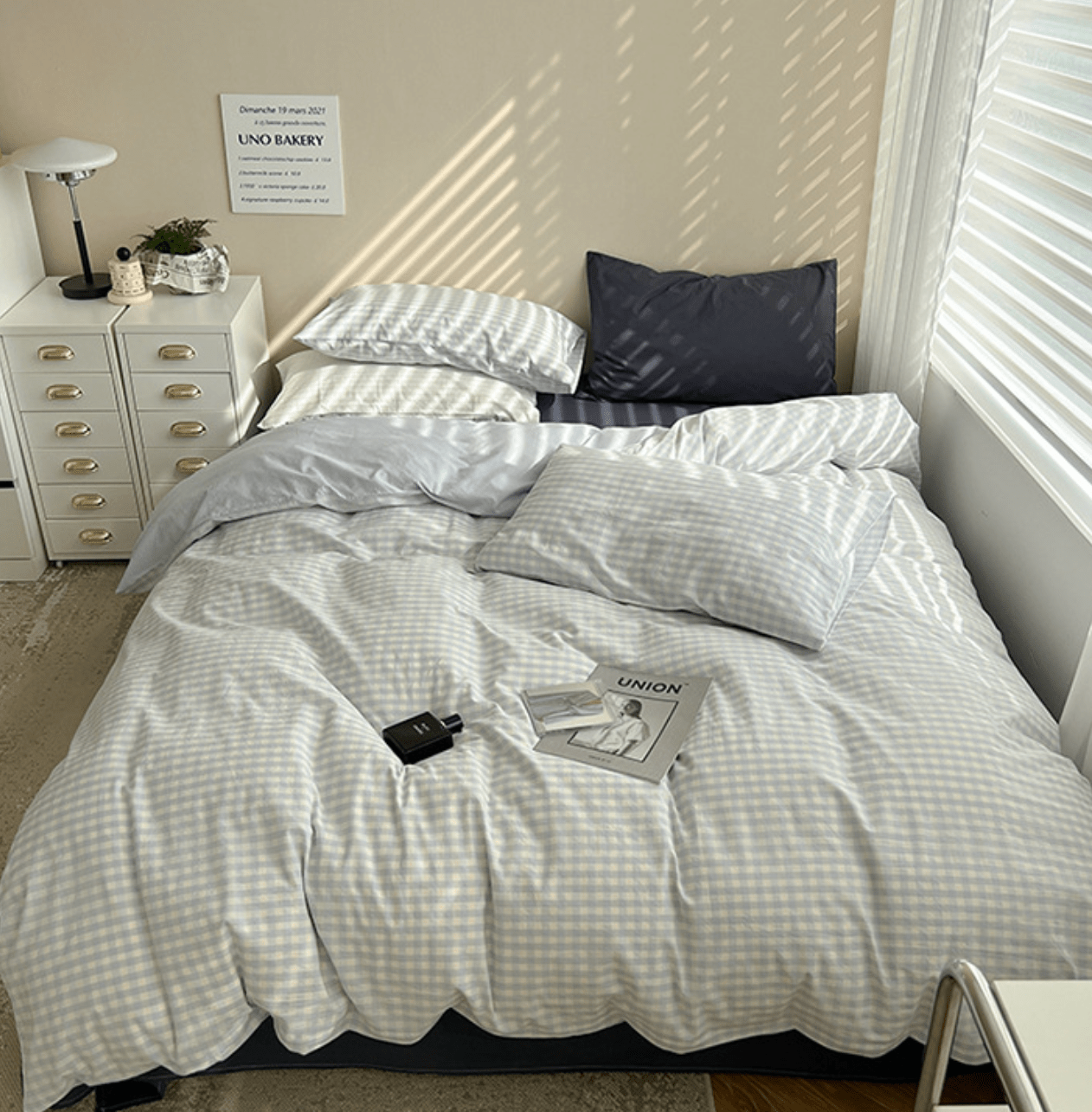 - Ever Lasting - Mixed Gingham Duvet Cover (4 Colors) - Duvet Cover - Ever Lasting