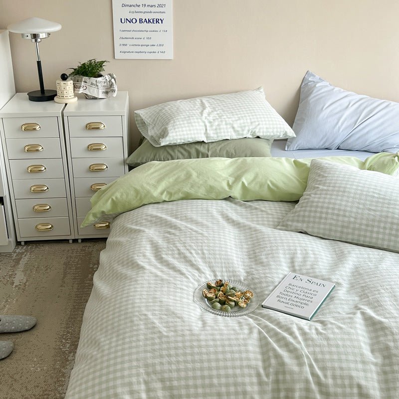 - Ever Lasting - Mixed Gingham Duvet Cover (4 Colors) - Duvet Cover - Ever Lasting