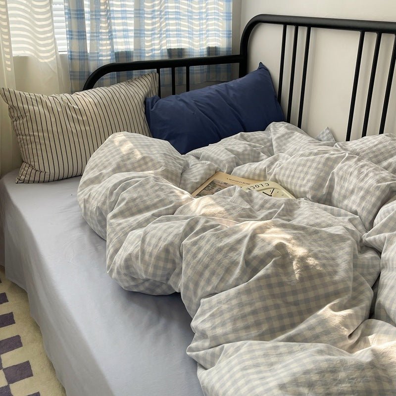 - Ever Lasting - Mixed Gingham Striped Bedding Bundle - Bedding Bundle - Ever Lasting