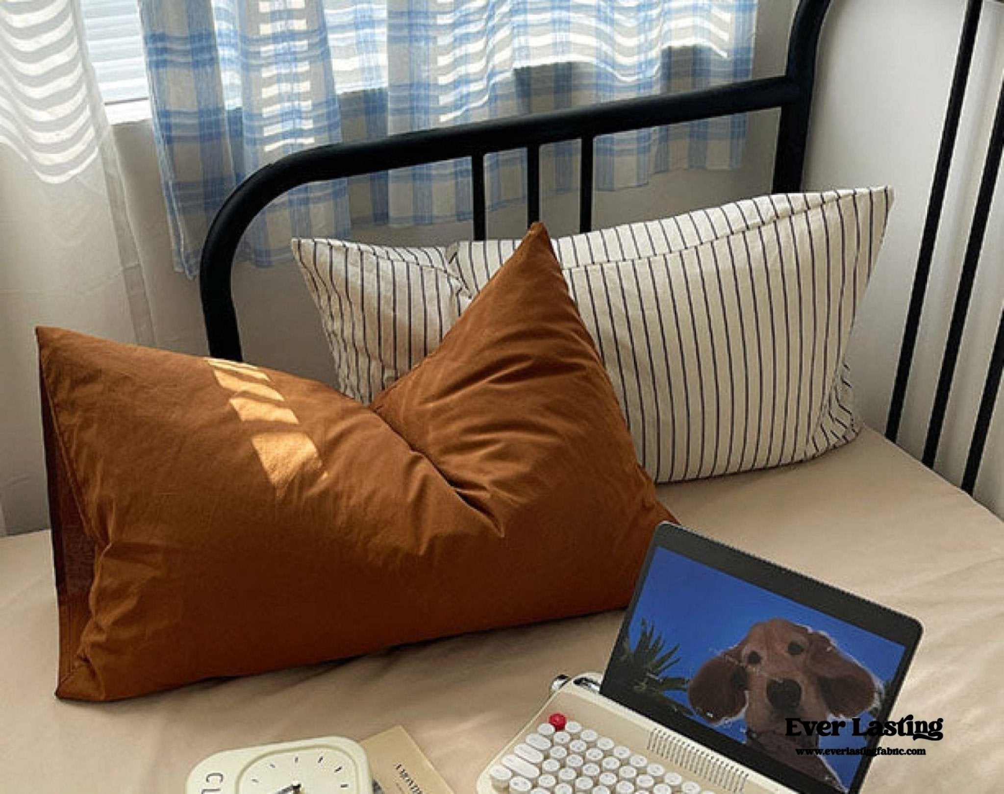 Mixed Gingham Striped Bedding Set / Blue - Ever Lasting