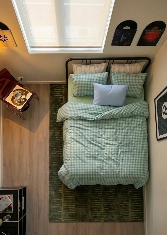 - Ever Lasting - Mixed Gingham Striped Bedding Set / Blue Yellow - Bedding Set - Ever Lasting