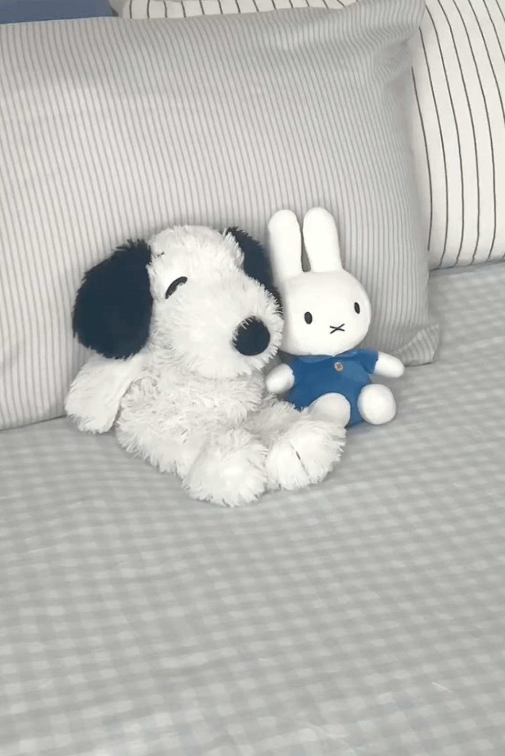 - Ever Lasting - Mixed Gingham Striped Bedding Set / Brown - Bedding Set - Ever Lasting