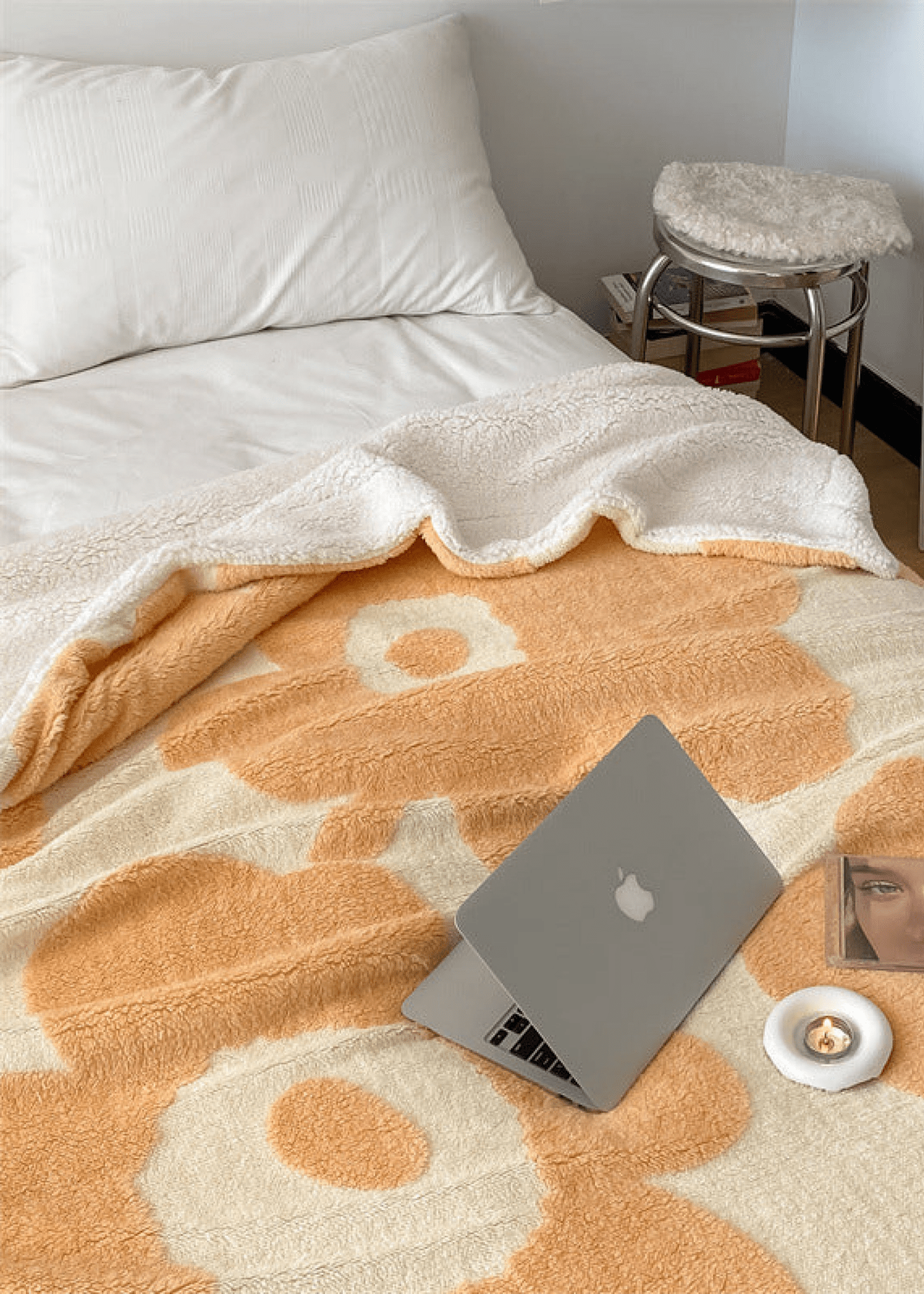 Mixed Velvet Wool Jacquard Floral Blanket (6 Colors) - Ever Lasting