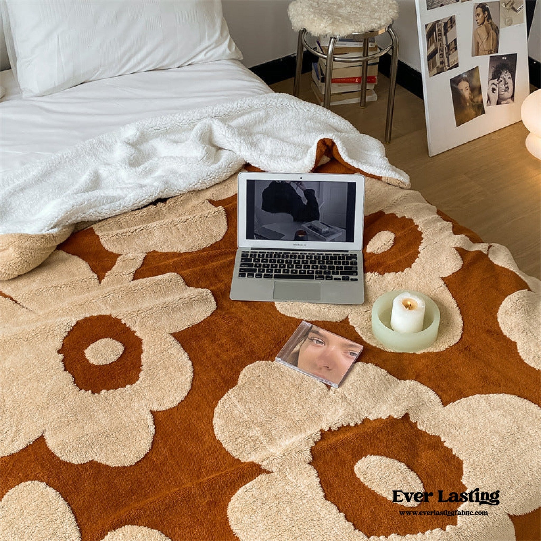 Mixed Velvet Wool Jacquard Floral Blanket (6 Colors) - Ever Lasting