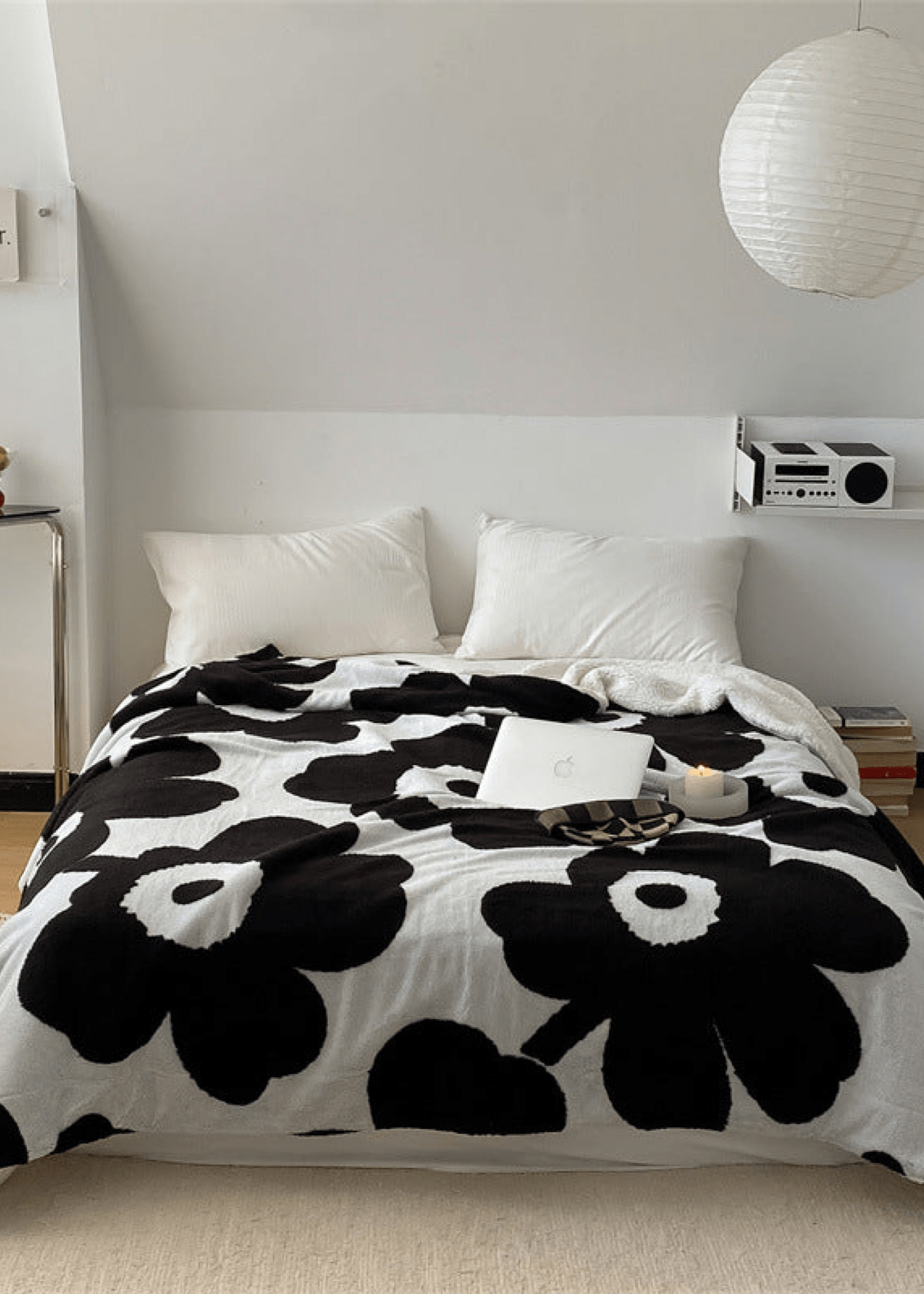 Mixed Velvet Wool Jacquard Floral Blanket (6 Colors) - Ever Lasting