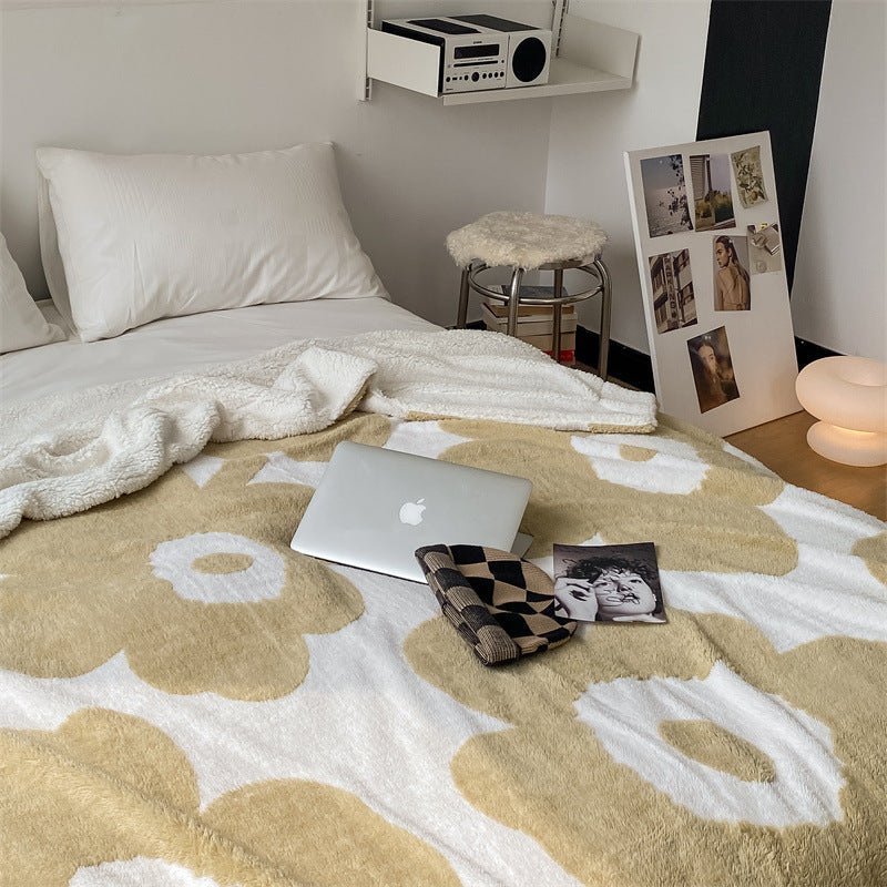 - Ever Lasting - Mixed Velvet Wool Jacquard Floral Blanket (6 Colors) - Blankets - Ever Lasting