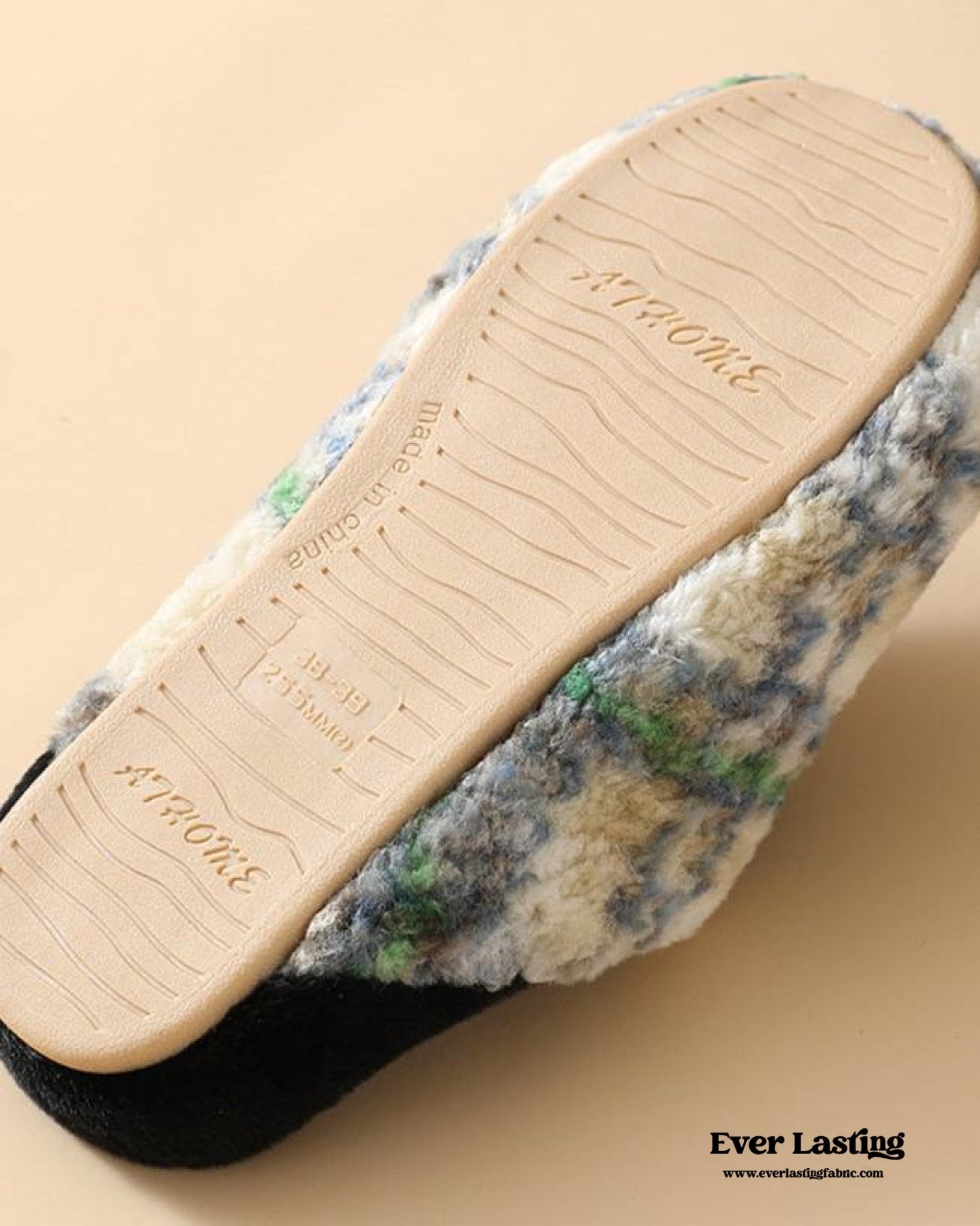 Modern Warm House Slippers / Blue Striped - Ever Lasting