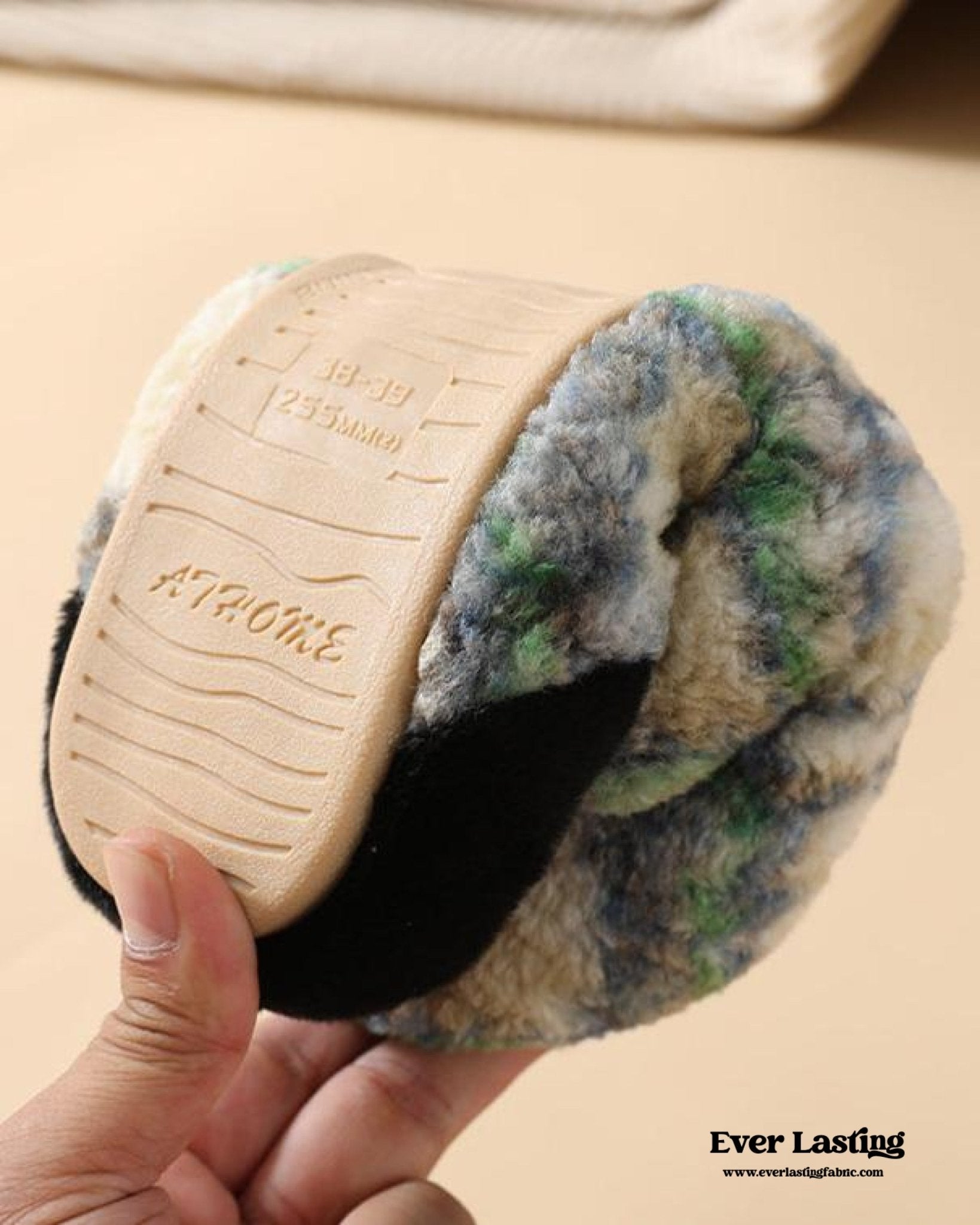 Modern Warm House Slippers / Blue Striped - Ever Lasting