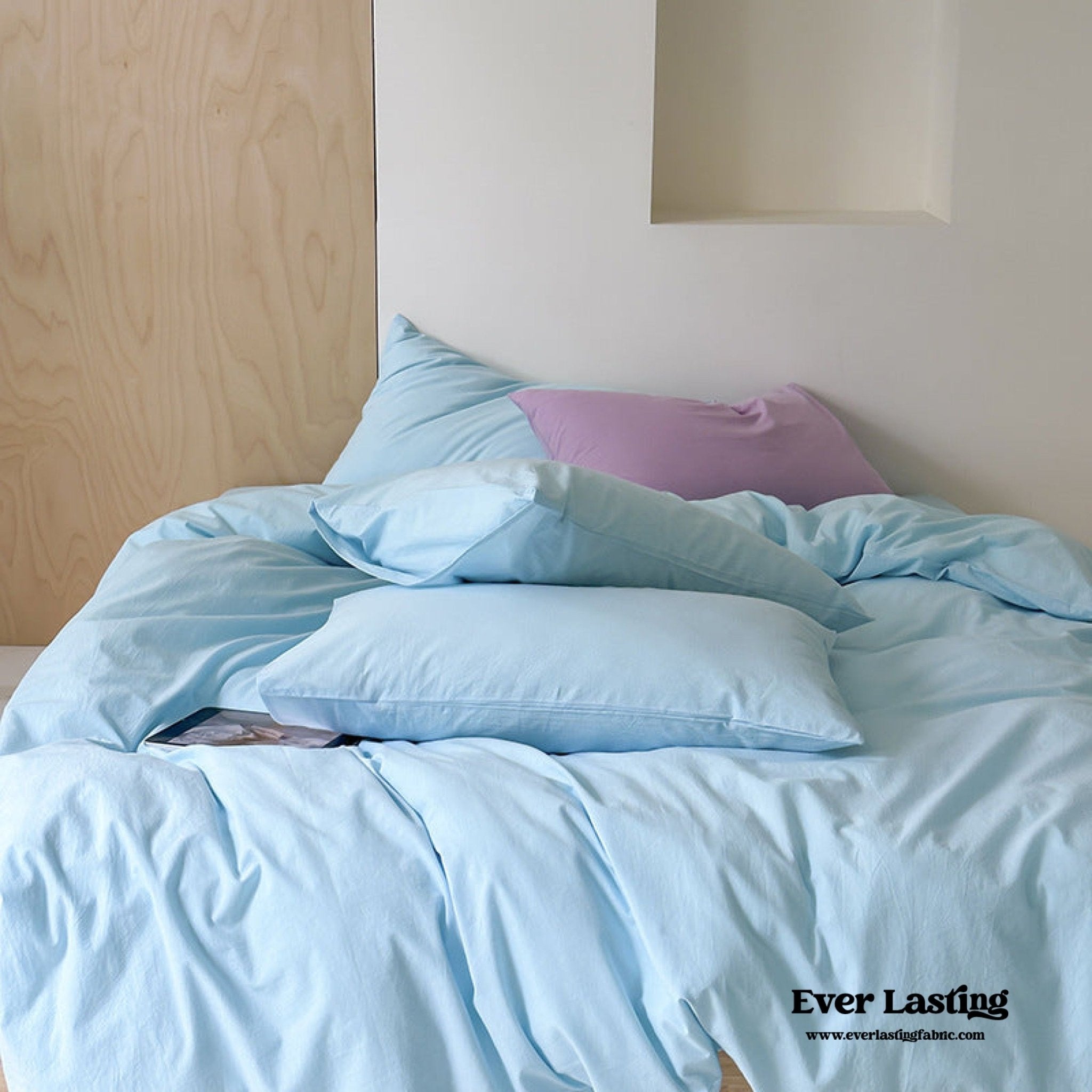 Modern Washed Cotton Bedding Set / Black - Ever Lasting