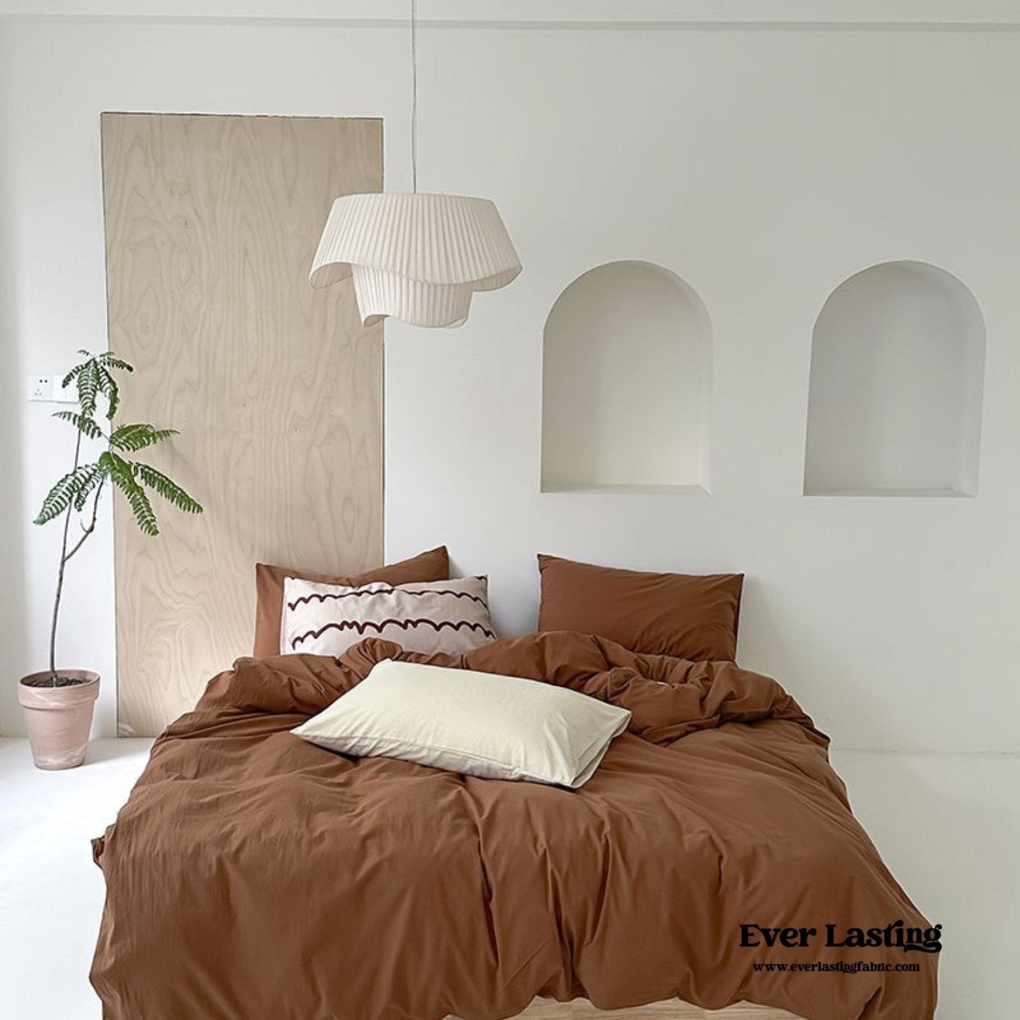 Modern Washed Cotton Bedding Set / Purple - Ever Lasting