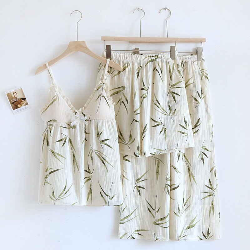 -Ever Lasting - Moonbeam Sleeveless & Short Pant Pajama Set / White -Pajamas -Ever Lasting
