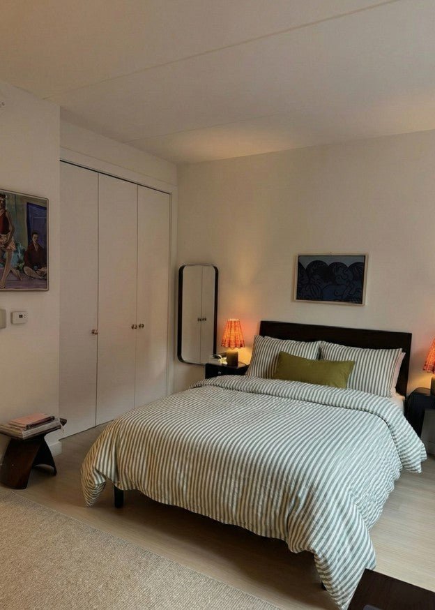 - Ever Lasting - Moss Green Striped Jacquard Bedding Set - Bedding Set - Ever Lasting